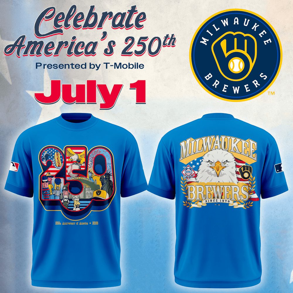 Milwaukee Brewers Celebrate America's 250th Anniversary Shirt PBTJWRQ