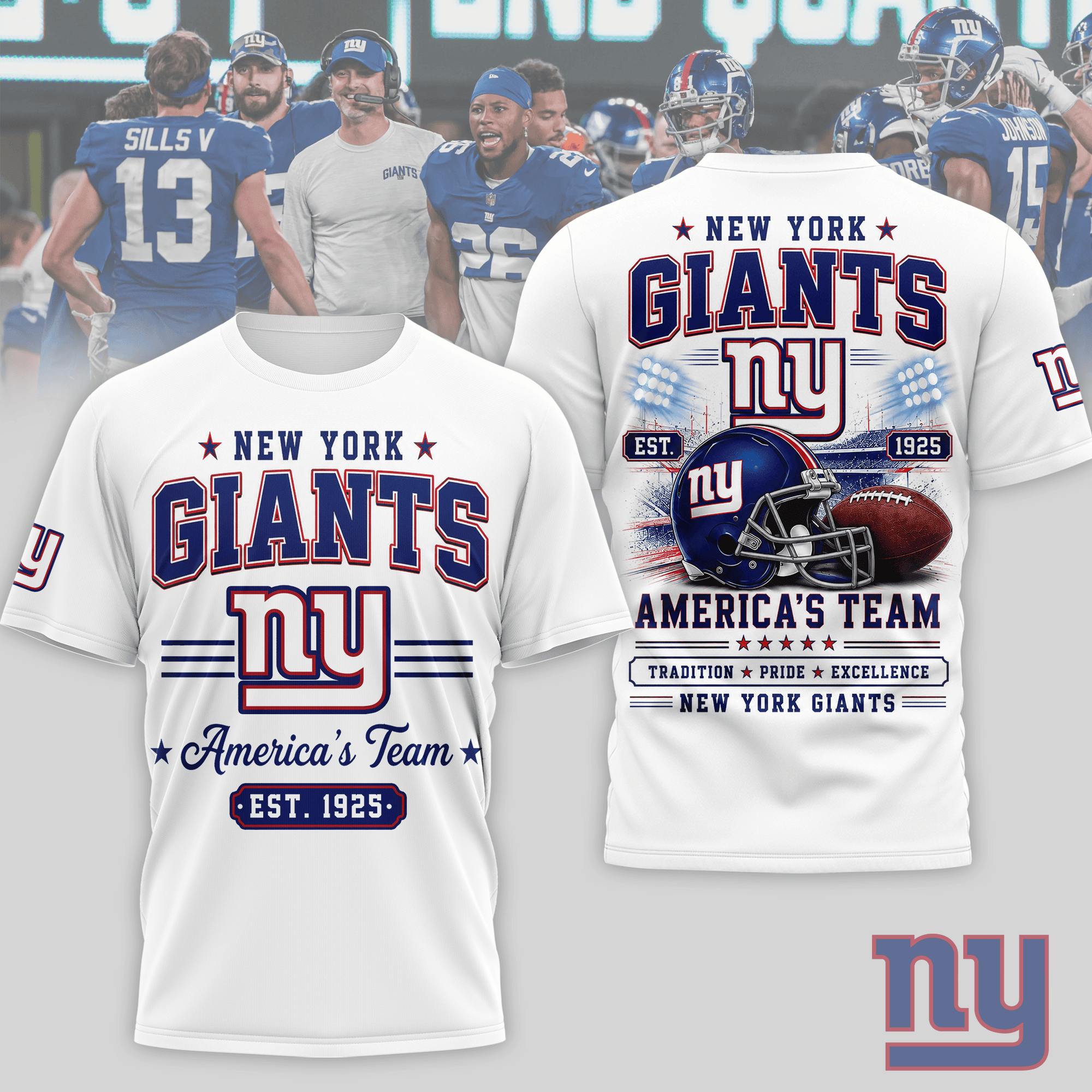New York Giants | Premium NFL Team Tradition Pride 3D Shirt NTH1