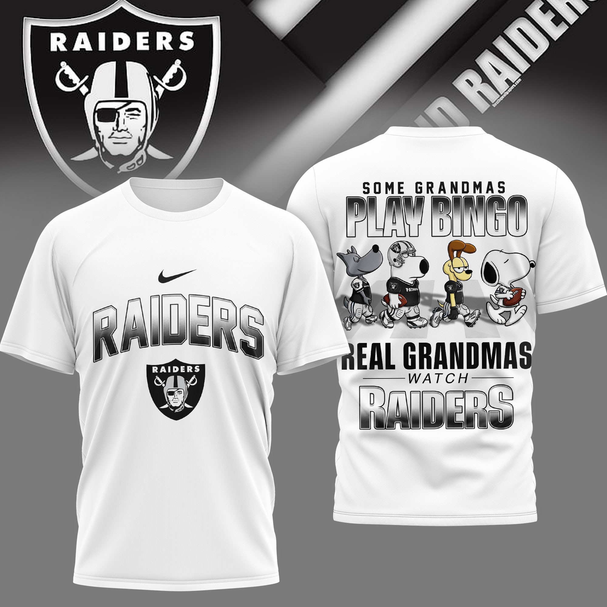 Las Vegas Raiders | Premium NFL Prime Time 3D Shirt NTH1