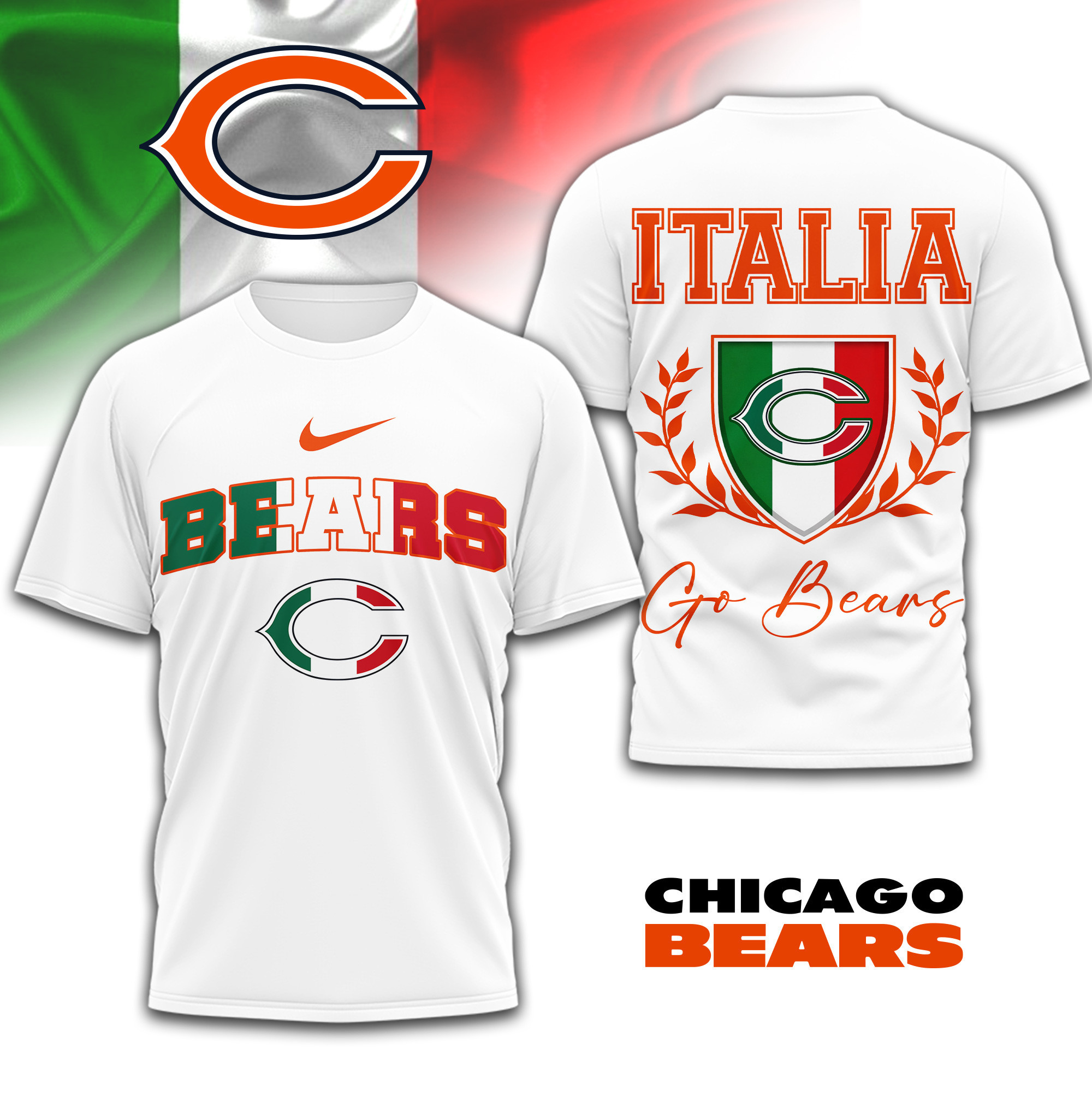 Chicago Bears | Premium NFL Italia 3D Shirt TD090126