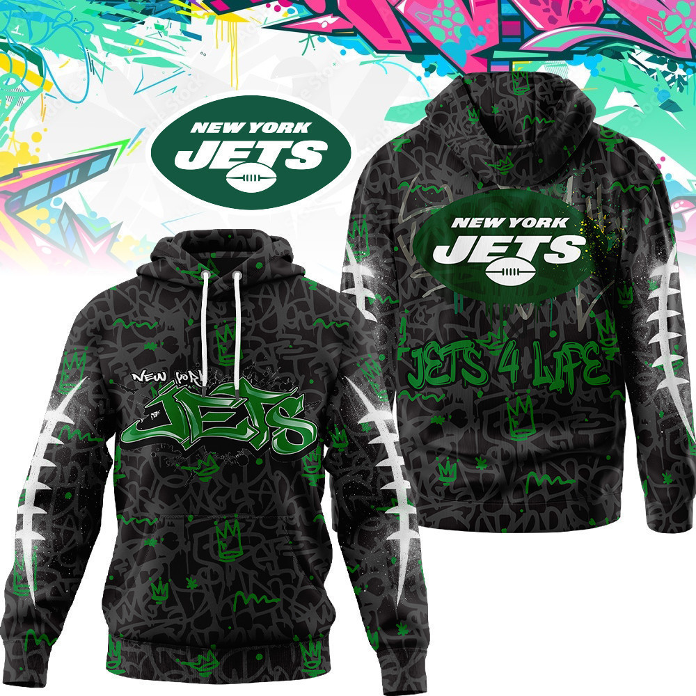New York Jets | Premium NFL Special Graffiti My Team 4 Life Hoodie MM