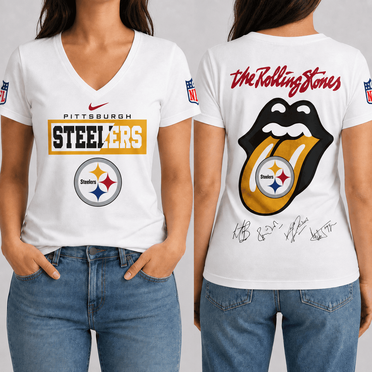 Pittsburgh Steelers | Premium NFL Rock 'n' Roll Spirit T-Shirt TD