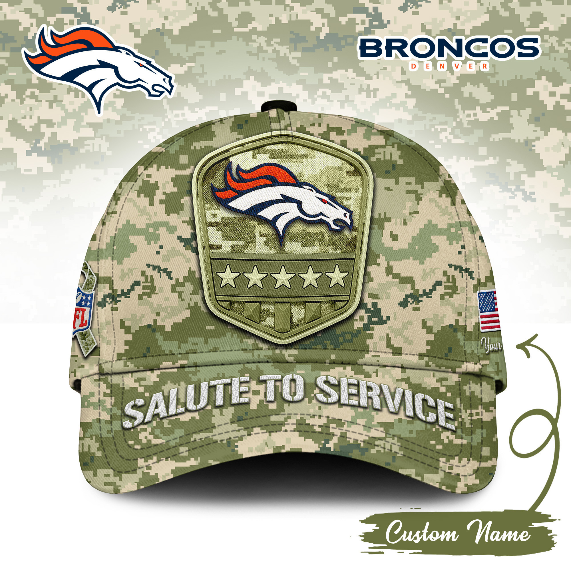 Denver Broncos | Premium NFL Salute To Service Classic Cap TD