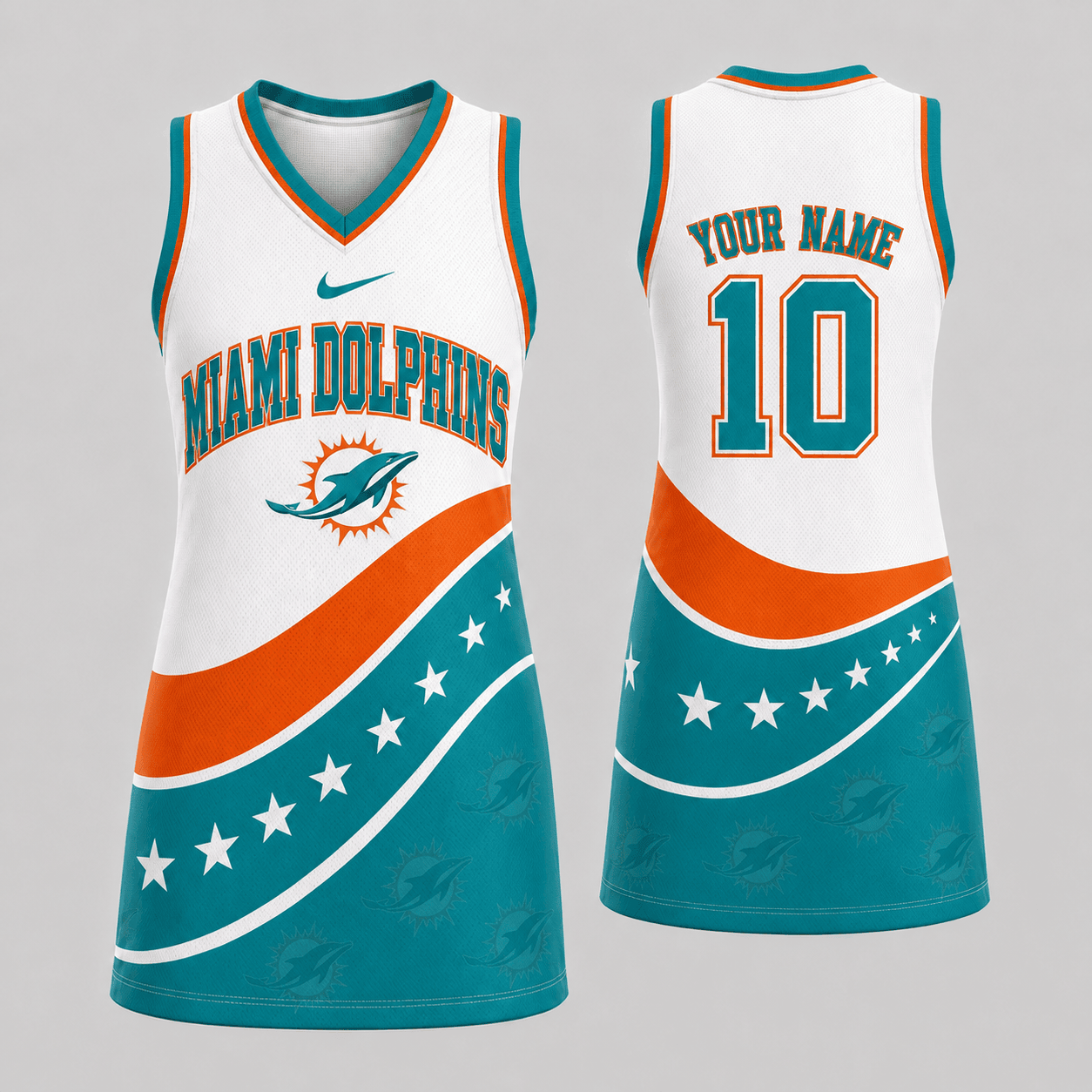 Miami Dolphins | Premium NFL Bold Team Pride Women Jersey Dress TD