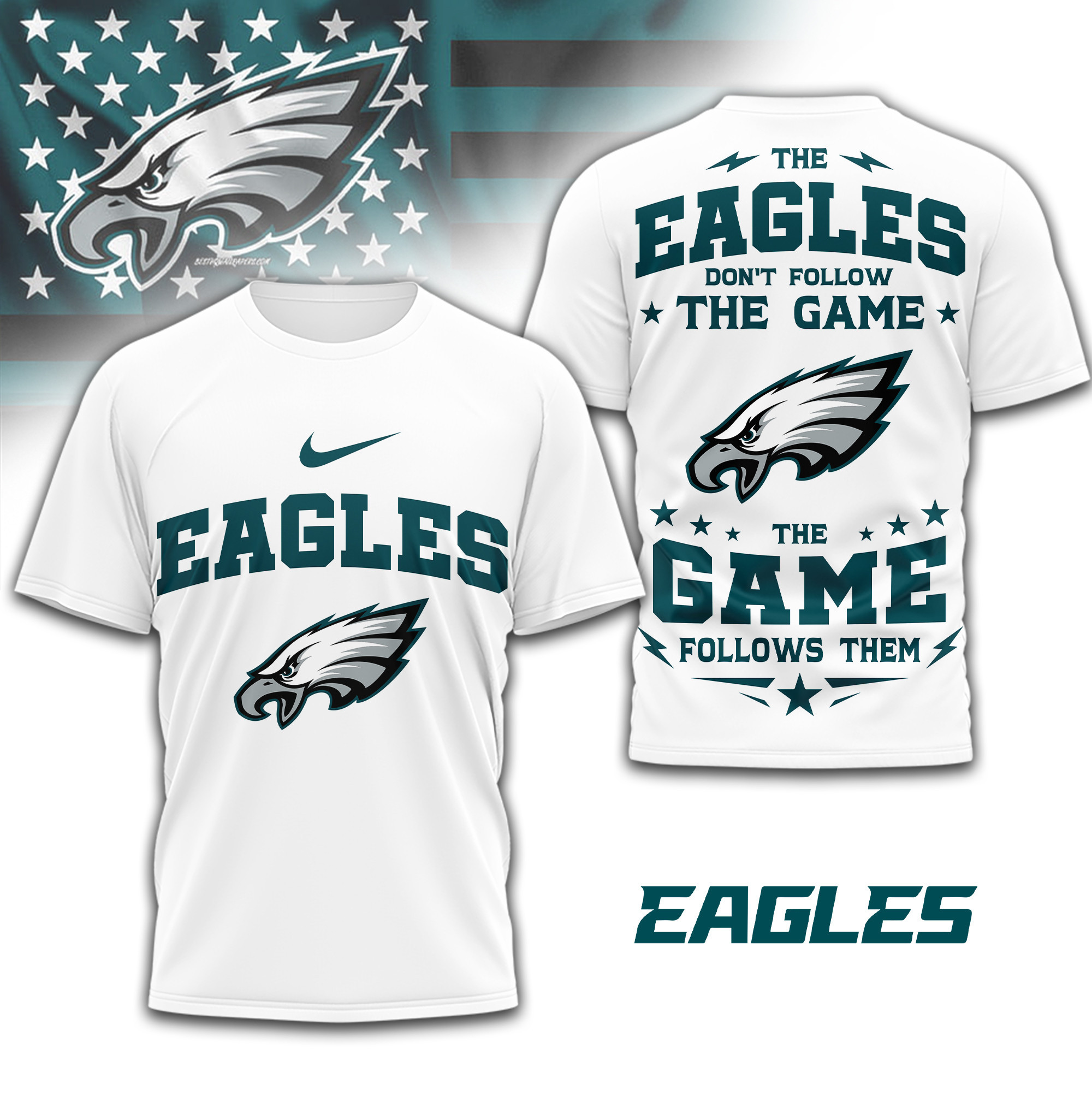 Philadelphia Eagles | Premium NFL Rule The Field 3D Shirt TD