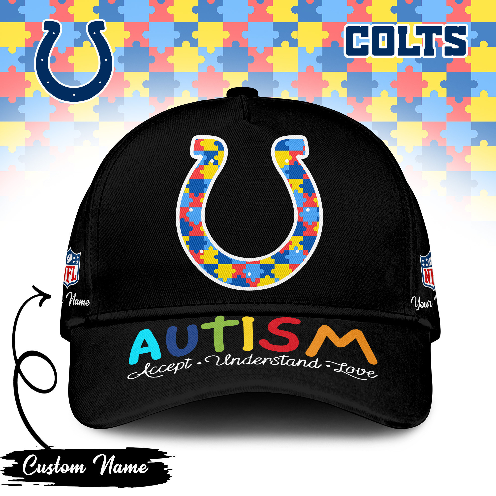 Indianapolis Colts | PREMIUM CLASSIC CAP NFL AUTISM TD