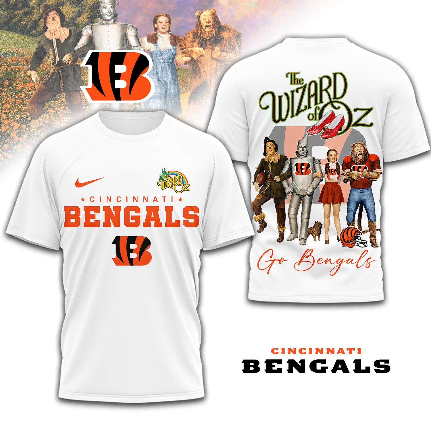 Cincinnati Bengals | Premium NFL The Wizard Of Oz 3D Shirt TD