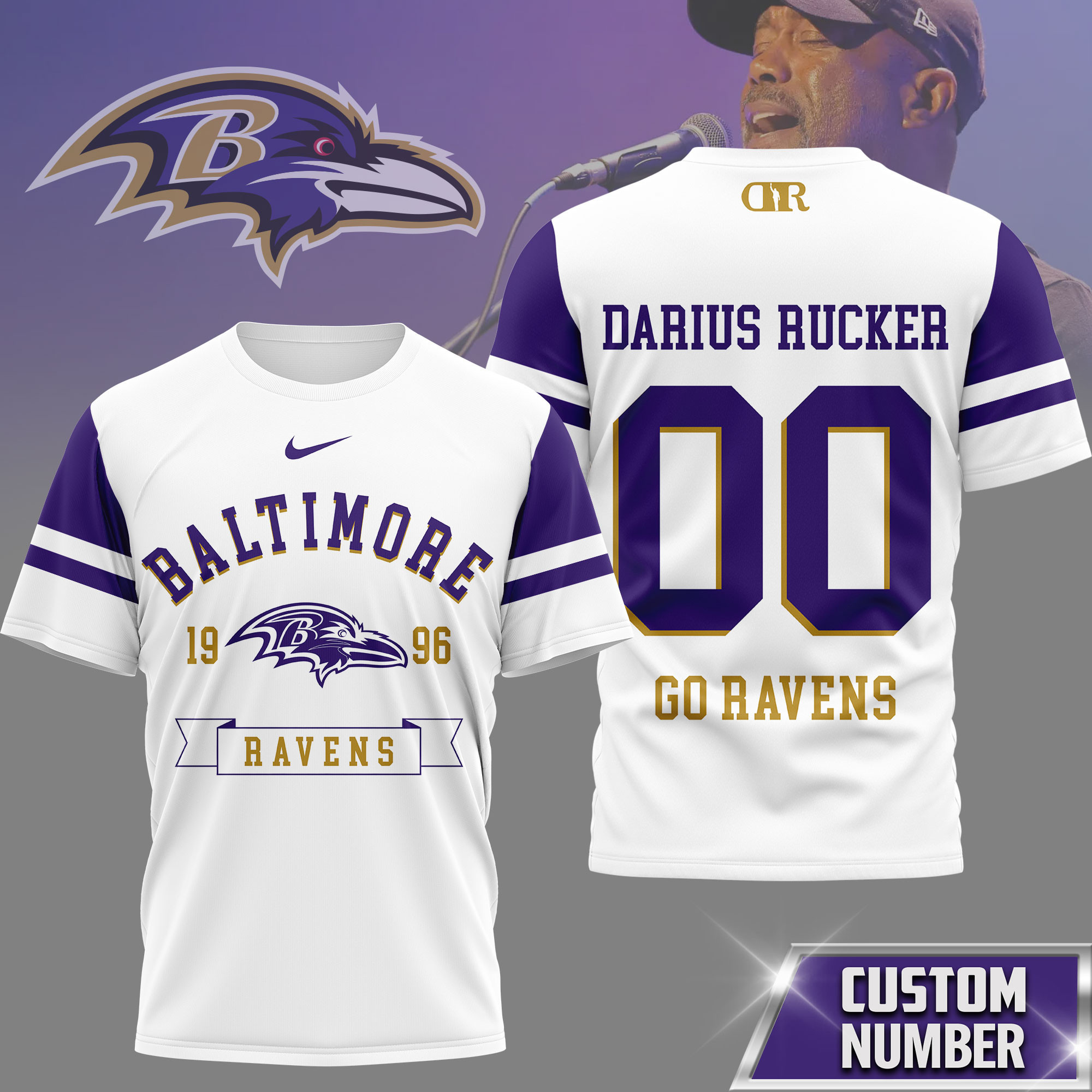 Baltimore Ravens | Premium NFL Darius Rucker Fan 3D Shirt NY