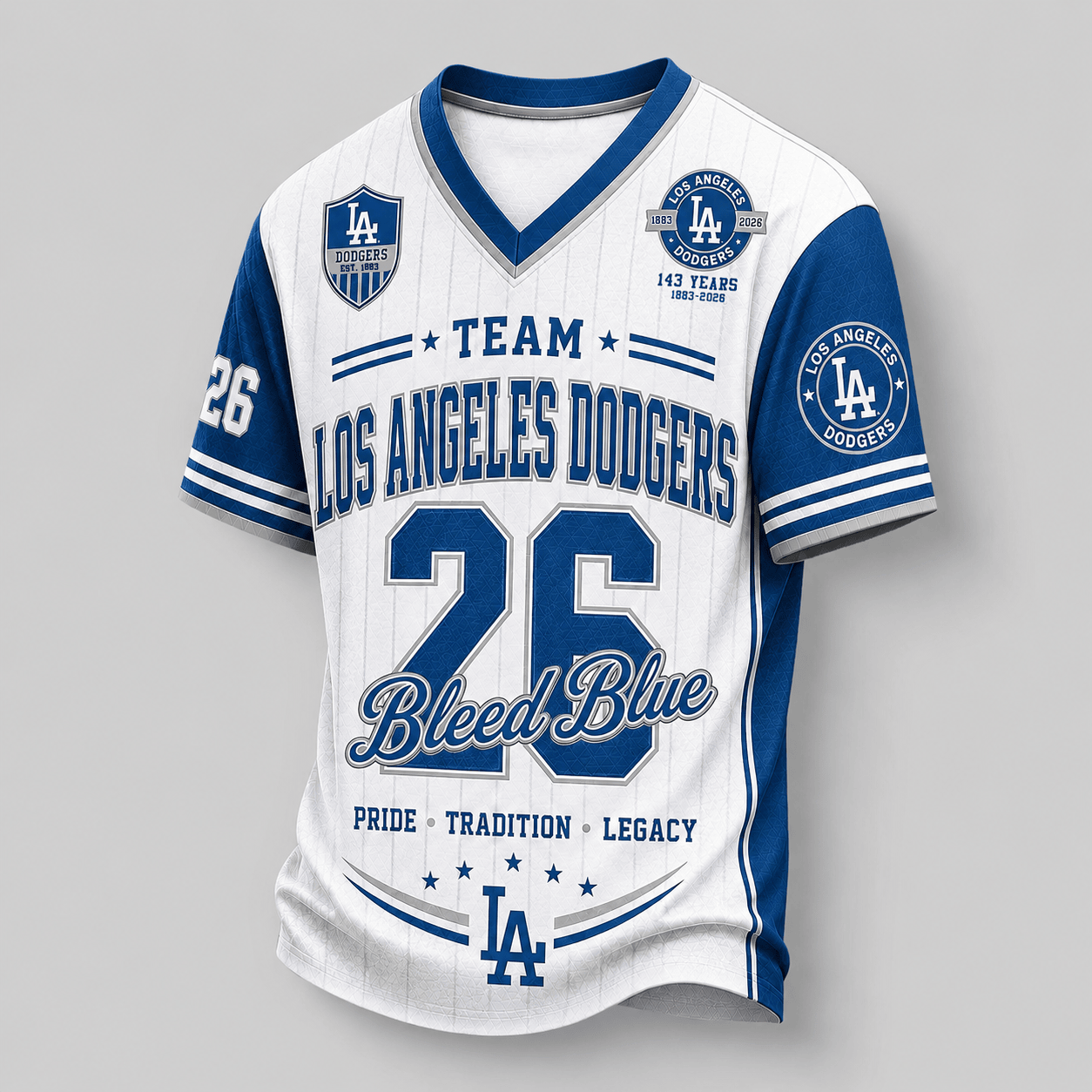 Los Angeles Dodgers | Premium MLB Legacy Pride V-Neck Jersey