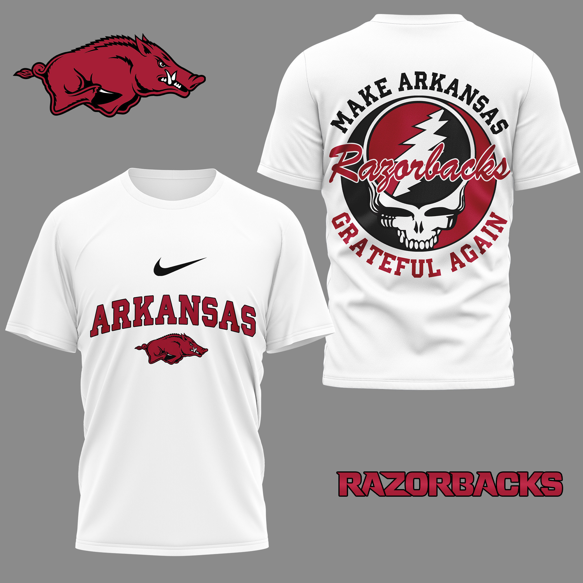 Arkansas Razorbacks | Premium NCAA Grateful Game Day 3D Shirt NY