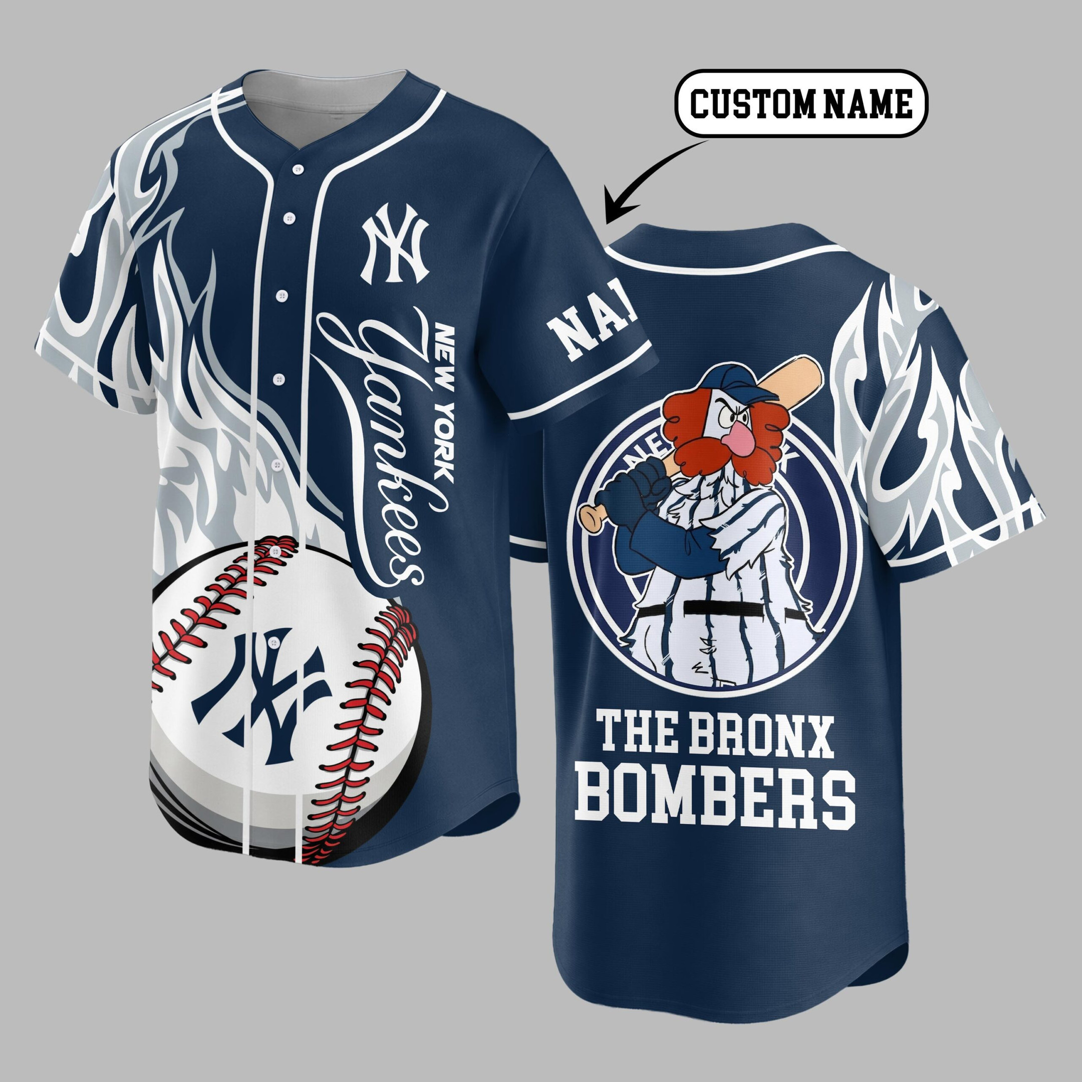New York Yankees | Premium MLB Flame Spirit Baseball Jersey