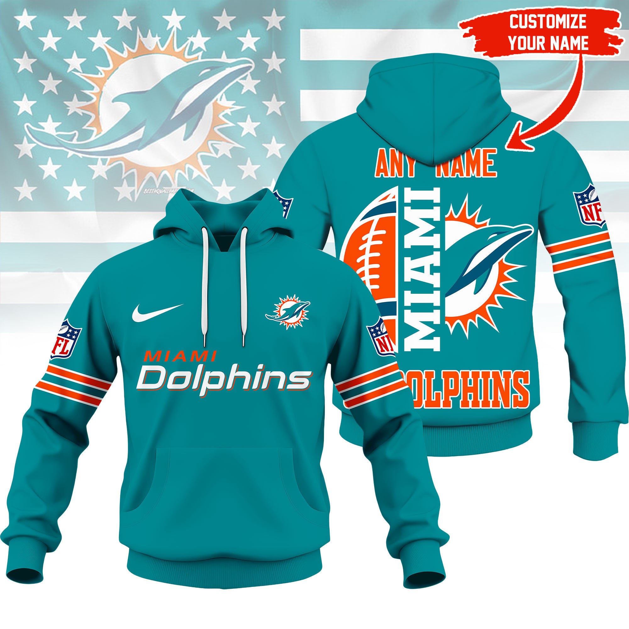 Miami Dolphins | Premium NFL Fan Hoodie NY