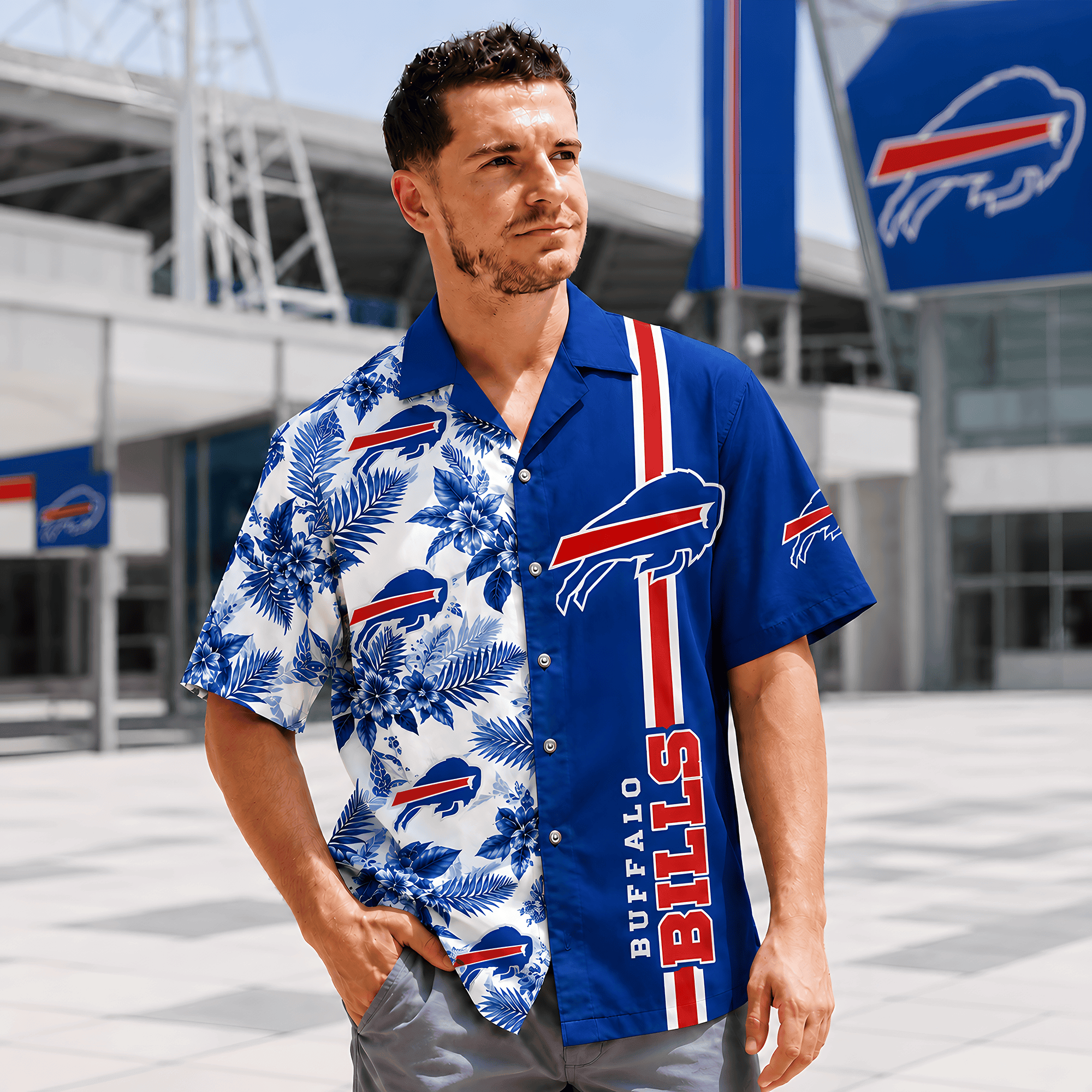 Buffalo Bills | Premium NFL Gridiron Paradise Hawaiian Shirt NTH1
