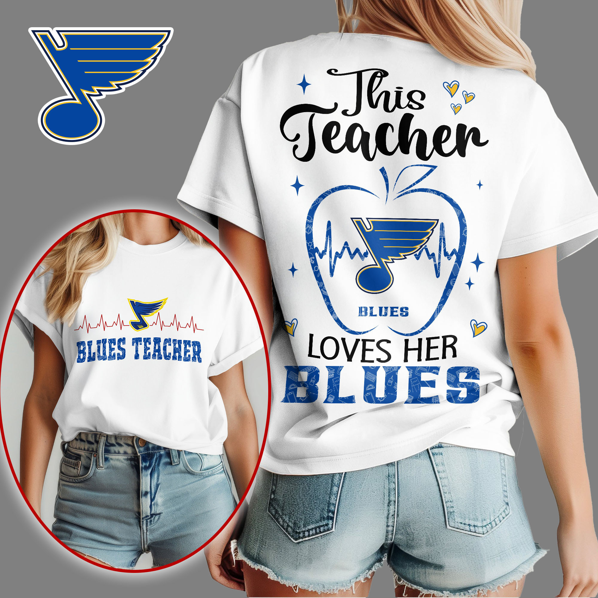 St. Louis Blues | Premium NHL Teacher Appreciation Month Women's Shirt NY