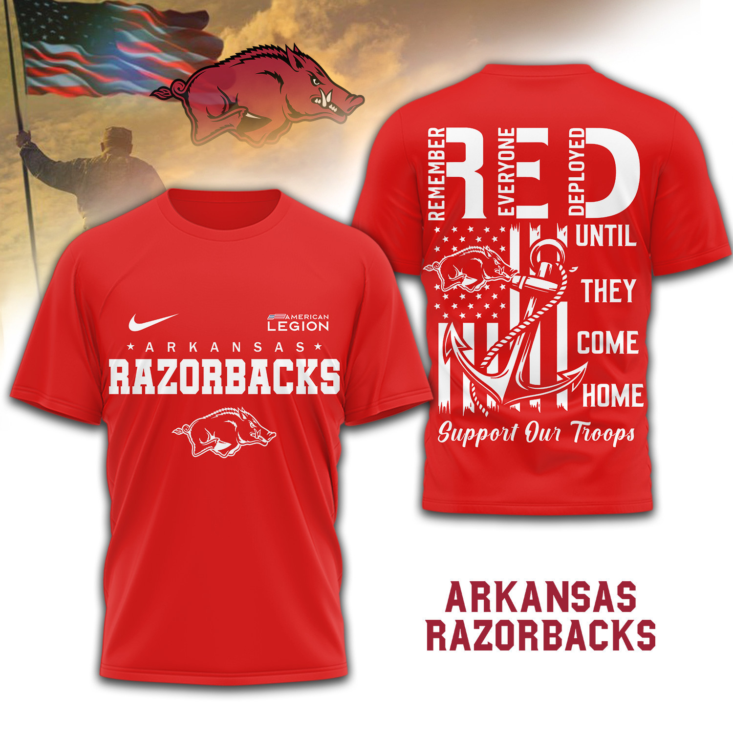 Arkansas Razorbacks | Premium NCAA Red Friday Shirt TD