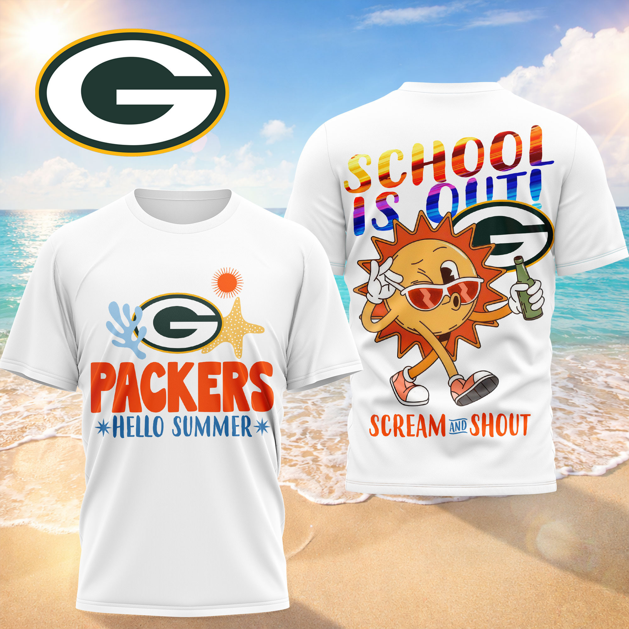Green Bay Packers | Premium NFL Hello Summer 3D T-Shirt HY