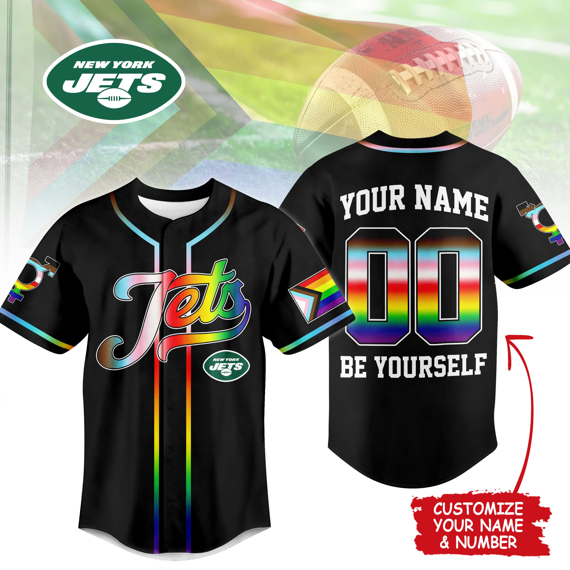 New York Jets | Premium NFL Pride Month Limited Edition Jersey NTH1