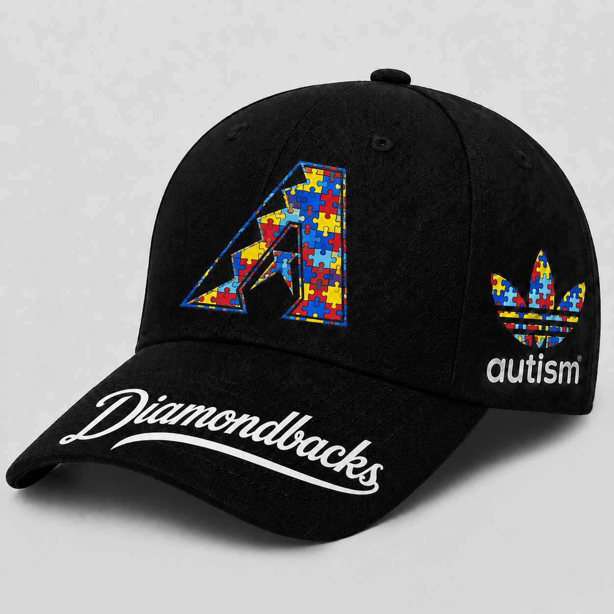 Arizona Diamondbacks | Premium MLB Puzzle Heart Autism Baseball Cap