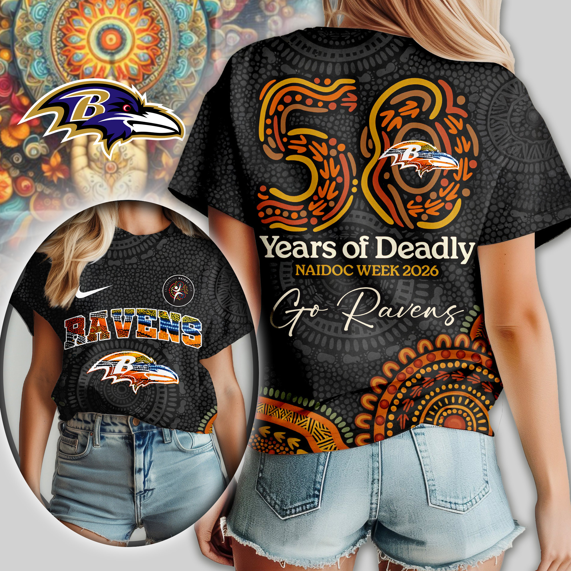 Baltimore Ravens | Premium NFL Naidoc Week 2026 Women Shirt TD