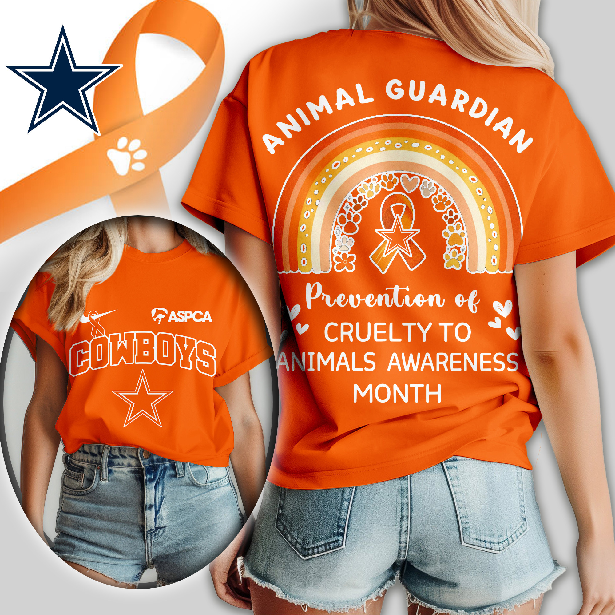 Dallas Cowboys | Premium NFL Animal Guardian Women Shirt TD