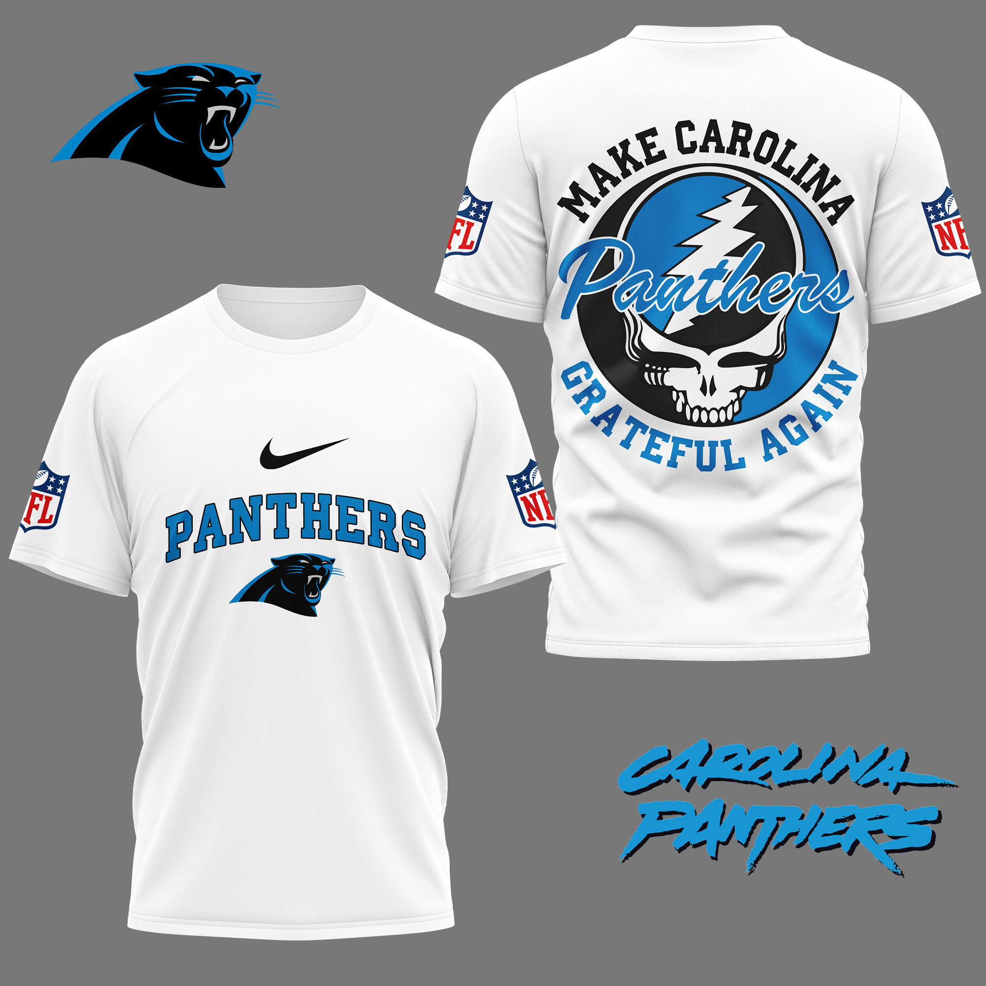 Carolina Panthers | Premium NFL Grateful Game Day 3D Shirt NY