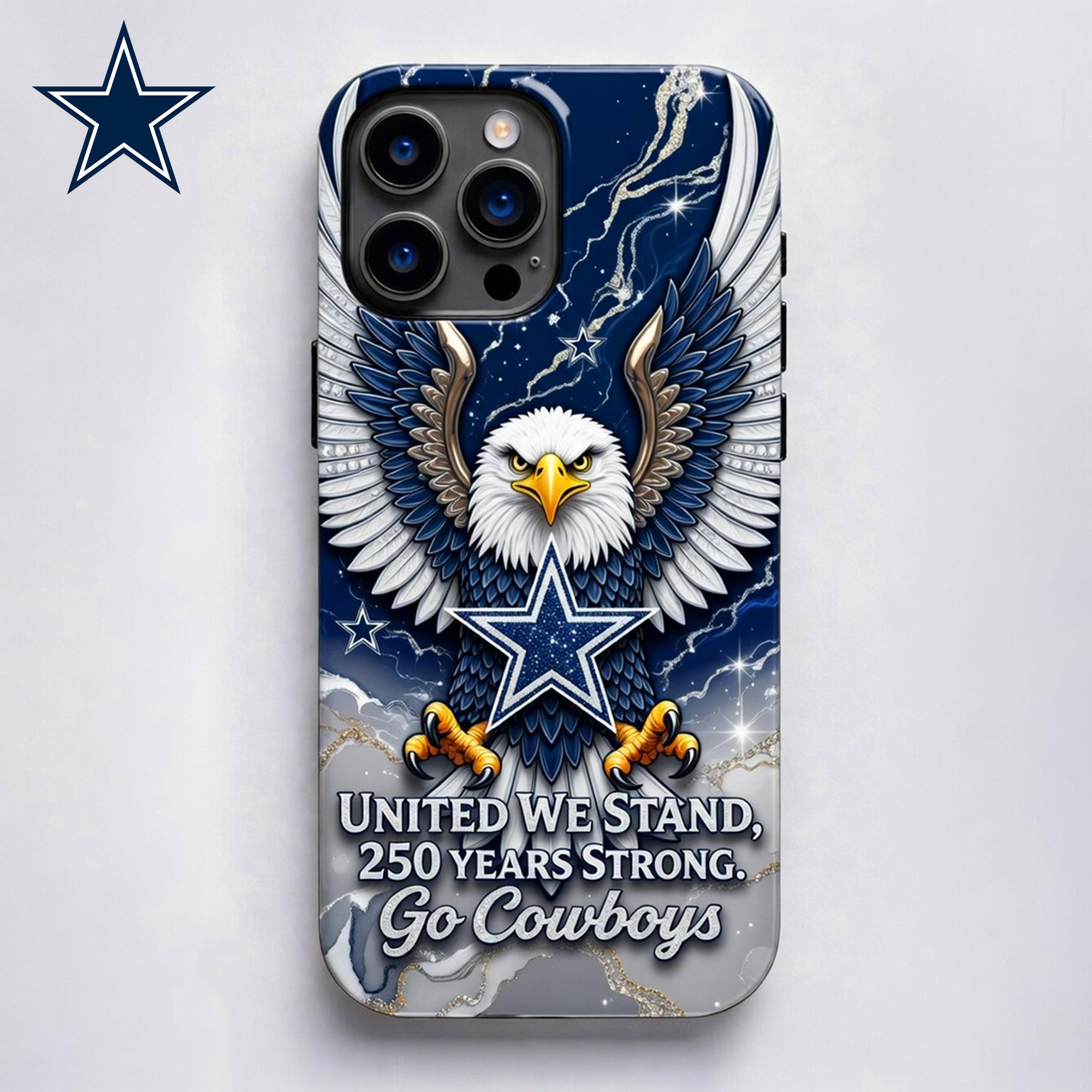 Dallas Cowboys | Premium NFL 250 Years Of America Freedom Luxury Phone Case NY