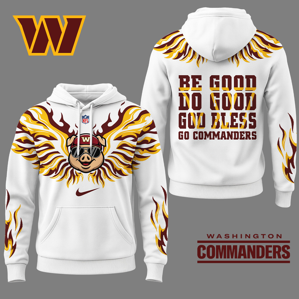 Washington Commanders | Premium NFL Fire Wings 3D Hoodie NY