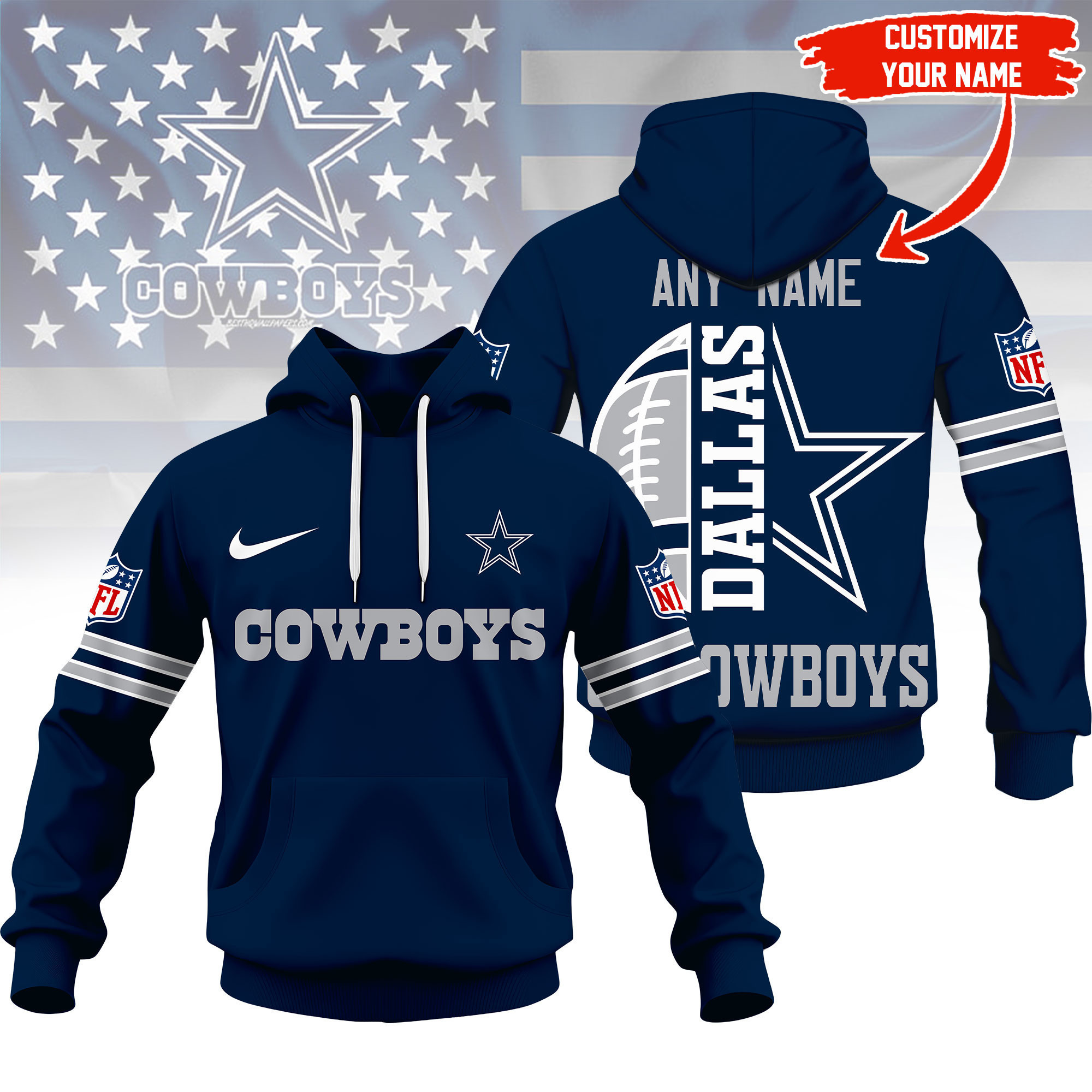 Dallas Cowboys | Premium NFL Fan Hoodie NY