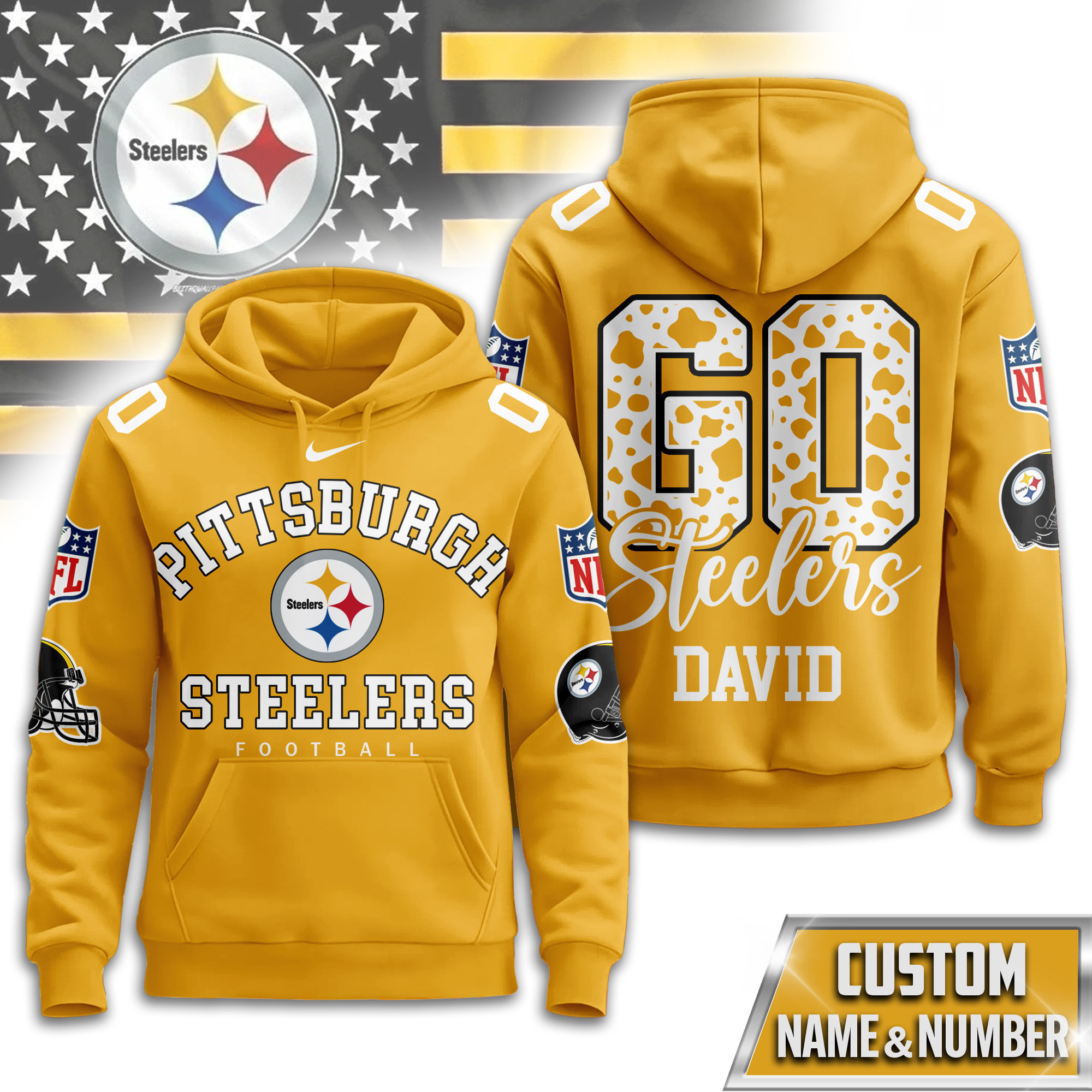 Pittsburgh Steelers | Premium NFL Custom Game Day Hoodie TD