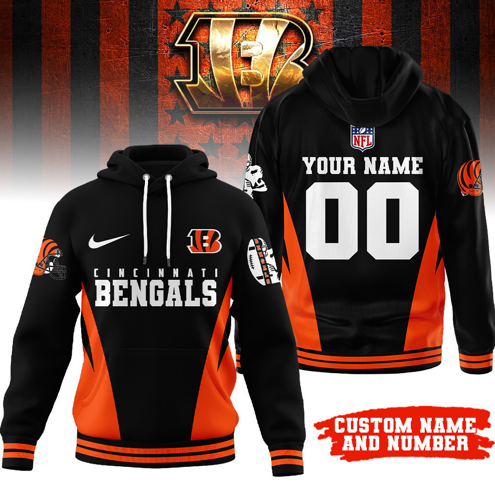 Cincinnati Bengals | Premium NFL Personalized Fan Hoodie TD
