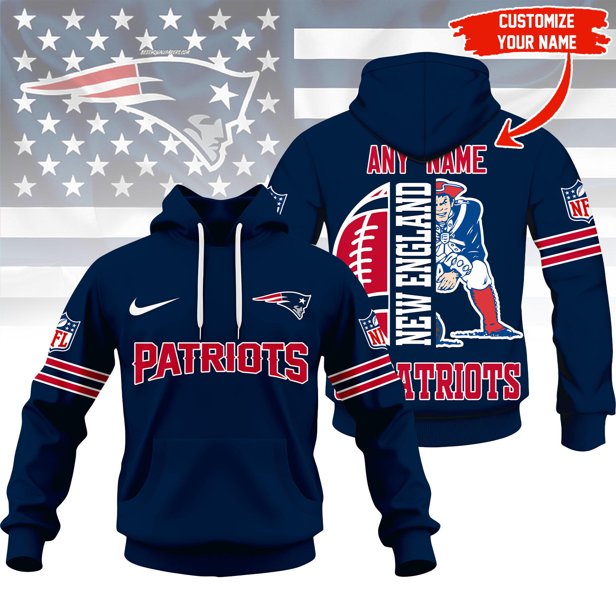 New England Patriots | Premium NFL Fan Hoodie NY