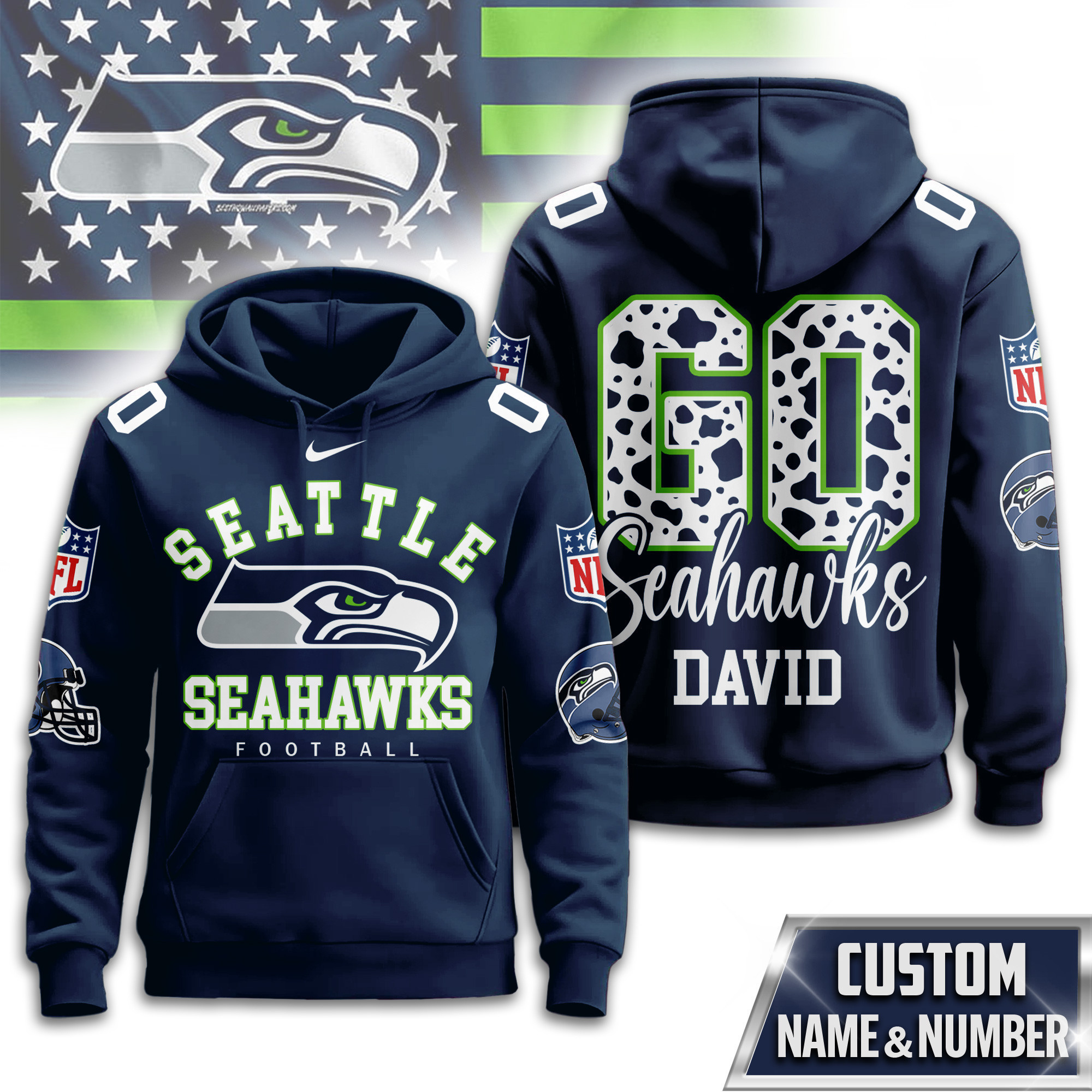 Seattle Seahawks | Premium NFL Custom Game Day Hoodie TD