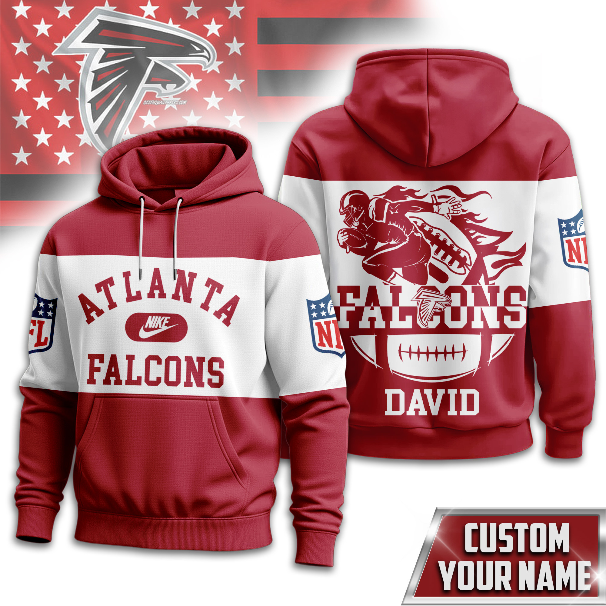 Atlanta Falcons | Premium NFL Touchdown Spirit Personalized Hoodie TD