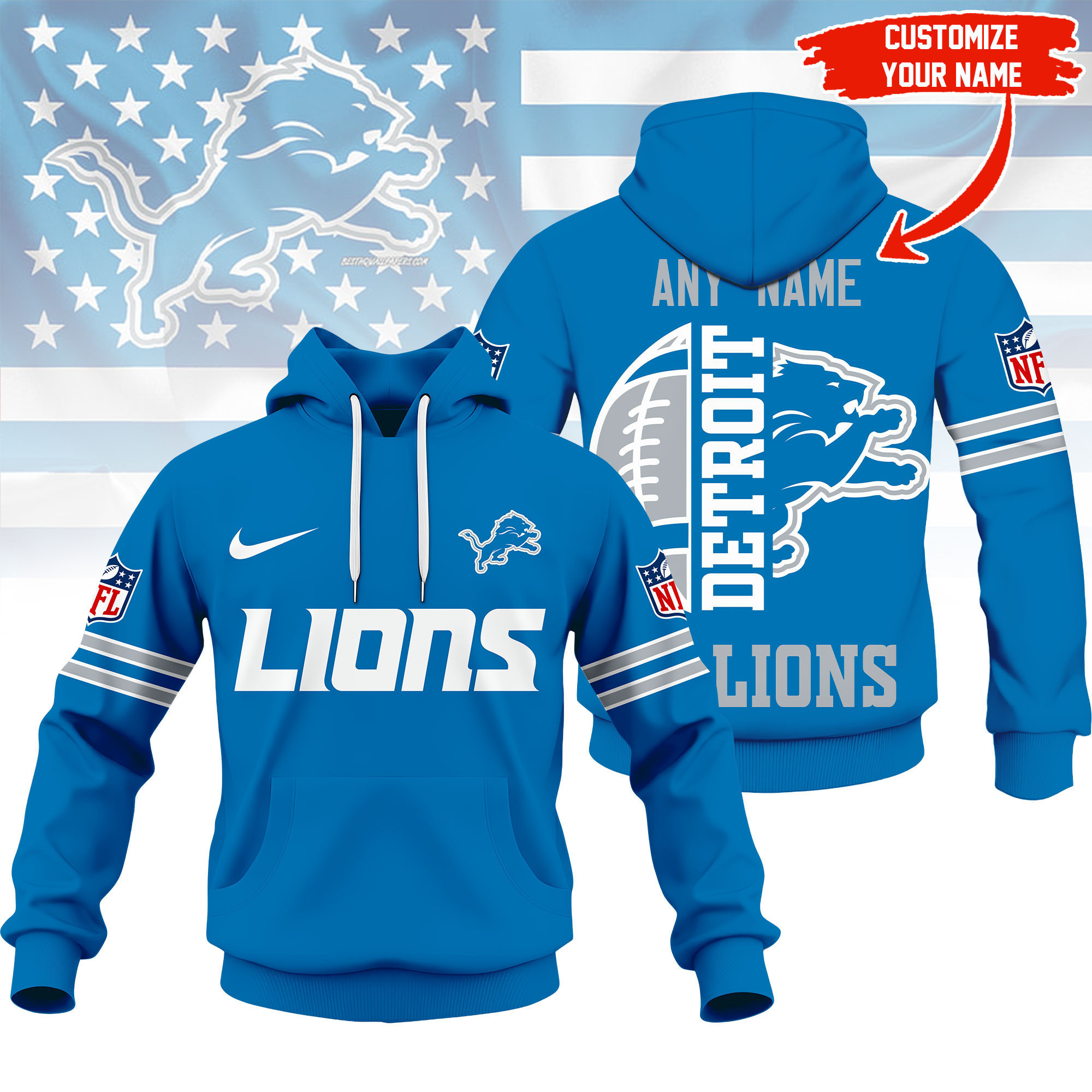 Detroit Lions | Premium NFL Fan Hoodie NY