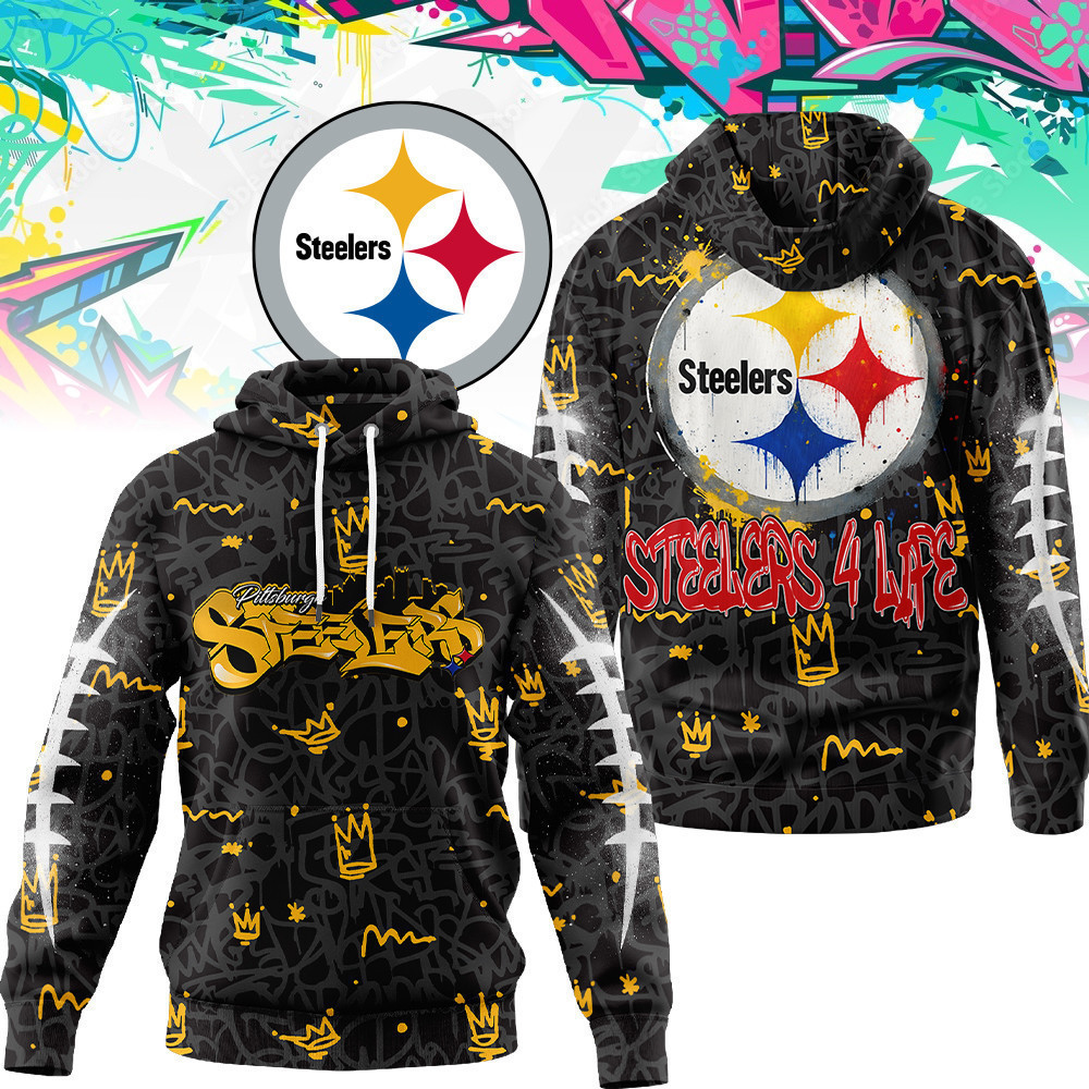 Pittsburgh Steelers | Premium NFL Special Graffiti My Team 4 Life Hoodie PBBAY84