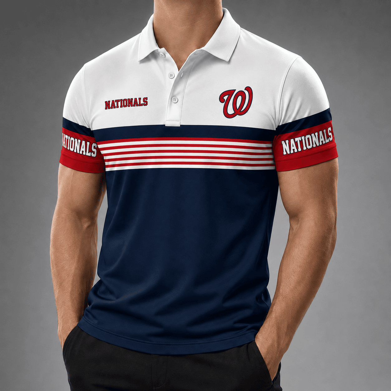 Washington Nationals | Premium MLB Personalized Men's Polo Shirt