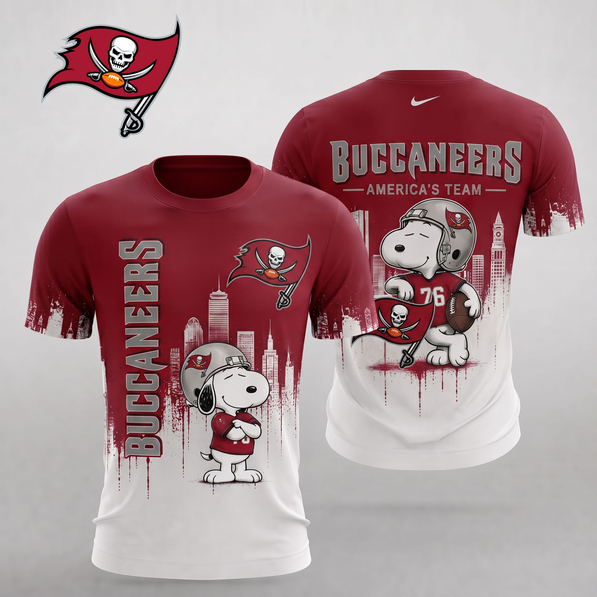 Tampa Bay Buccaneers | Premium NFL Gridiron Sunday Cartoon 3D Shirt NTH1