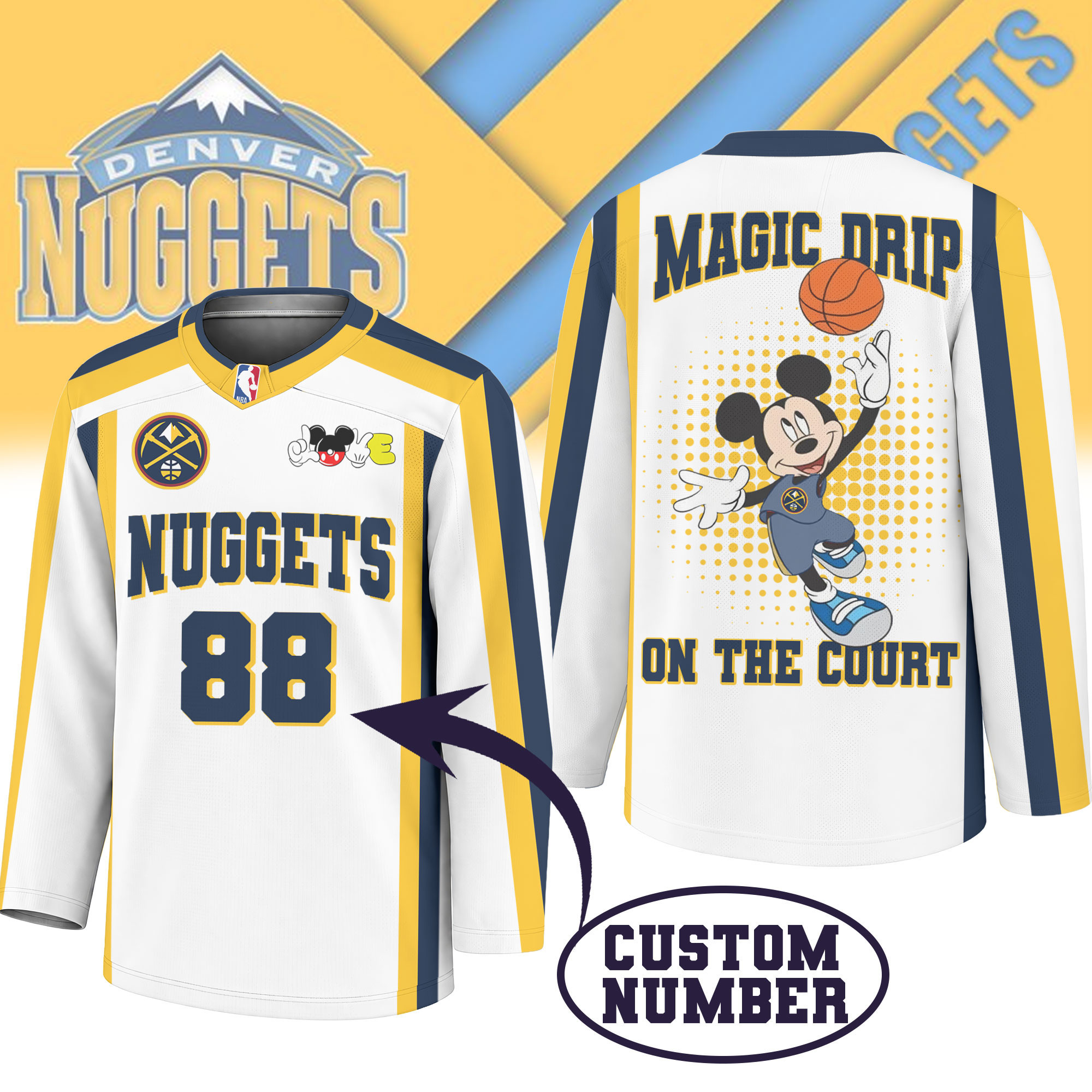 Denver Nuggets | Premium NBA Magic Drip Long Jersey NTH1