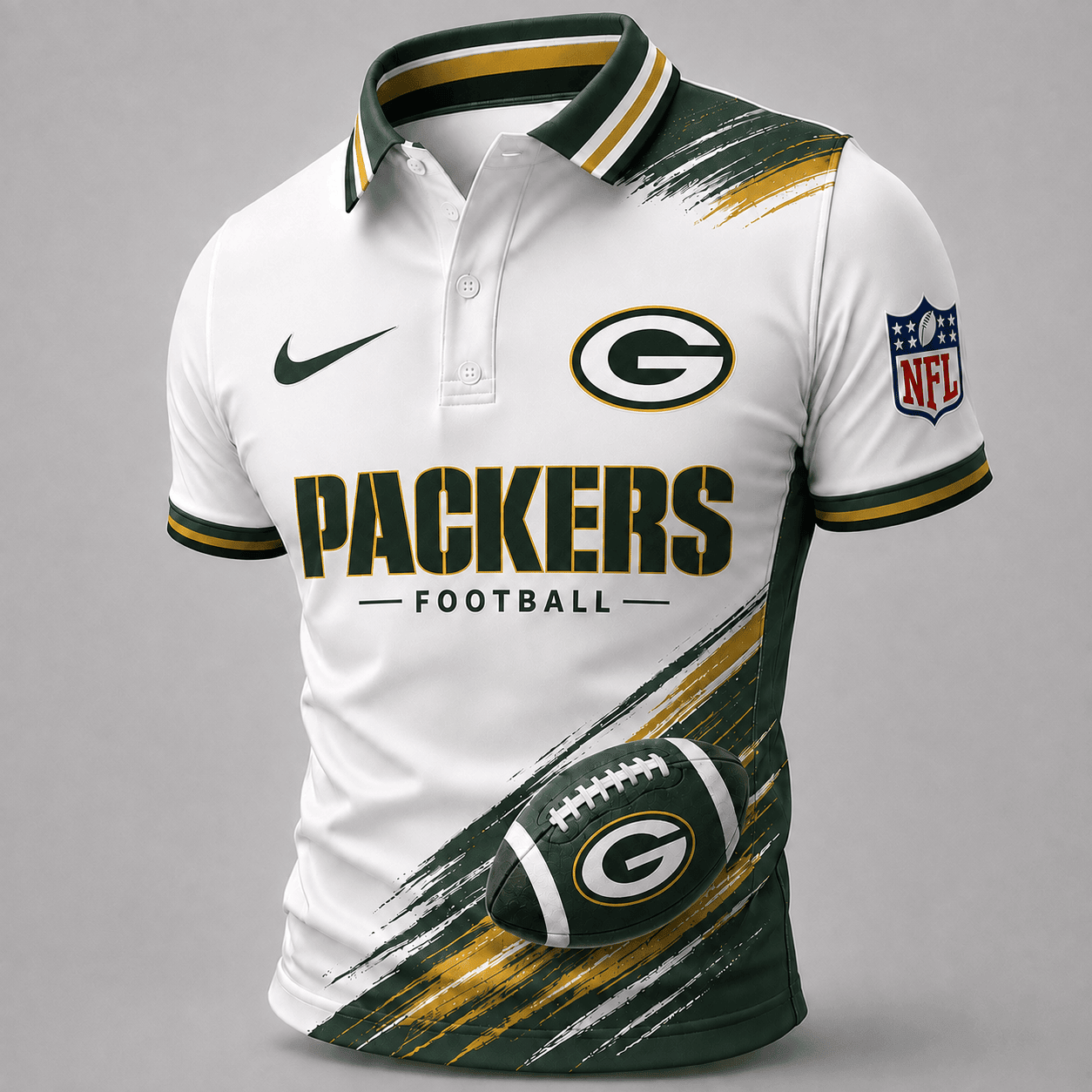 Green Bay Packers | Premium NFL Dynamic Gridiron Style Polo TD