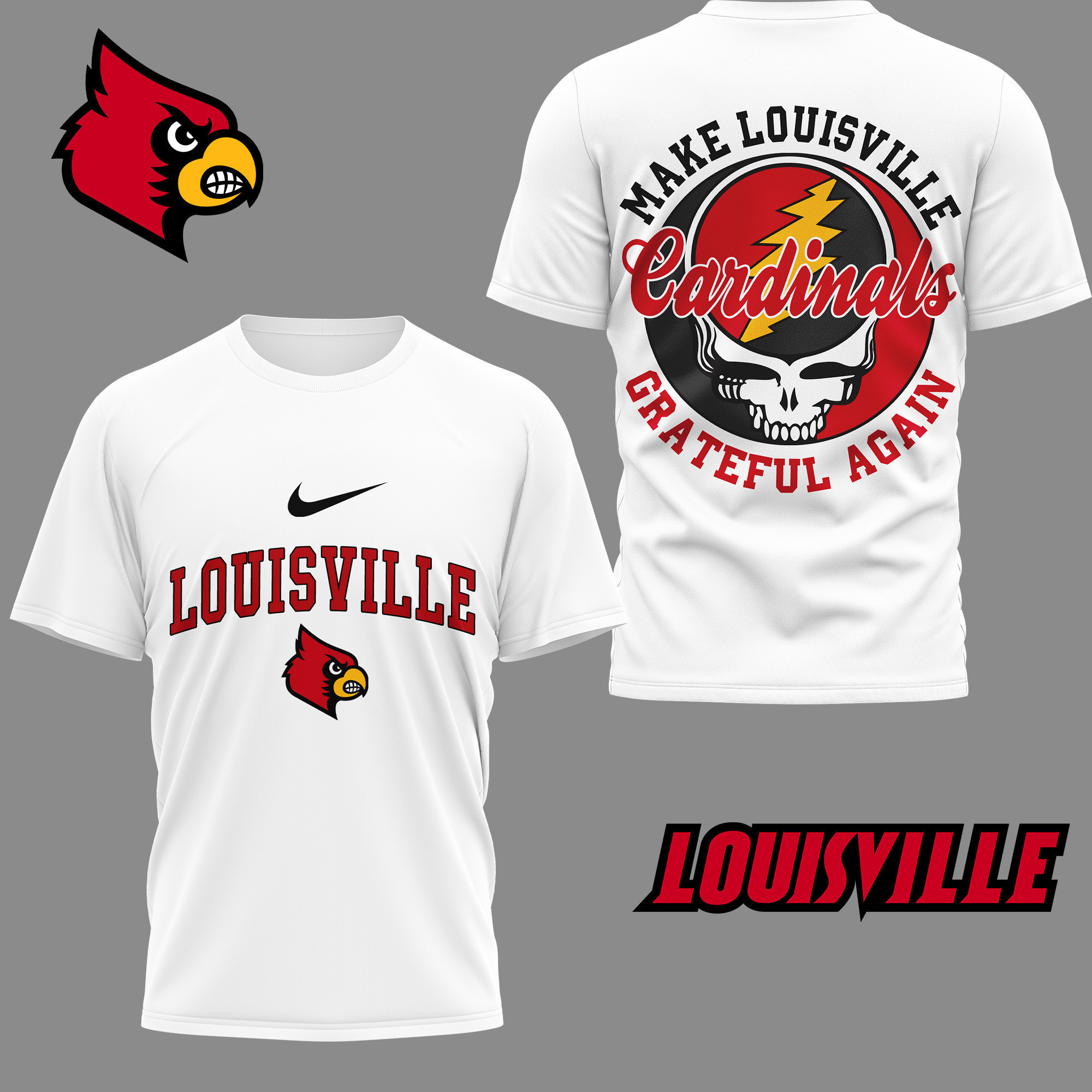 Louisville Cardinals | Premium NCAA Grateful Game Day 3D Shirt NY