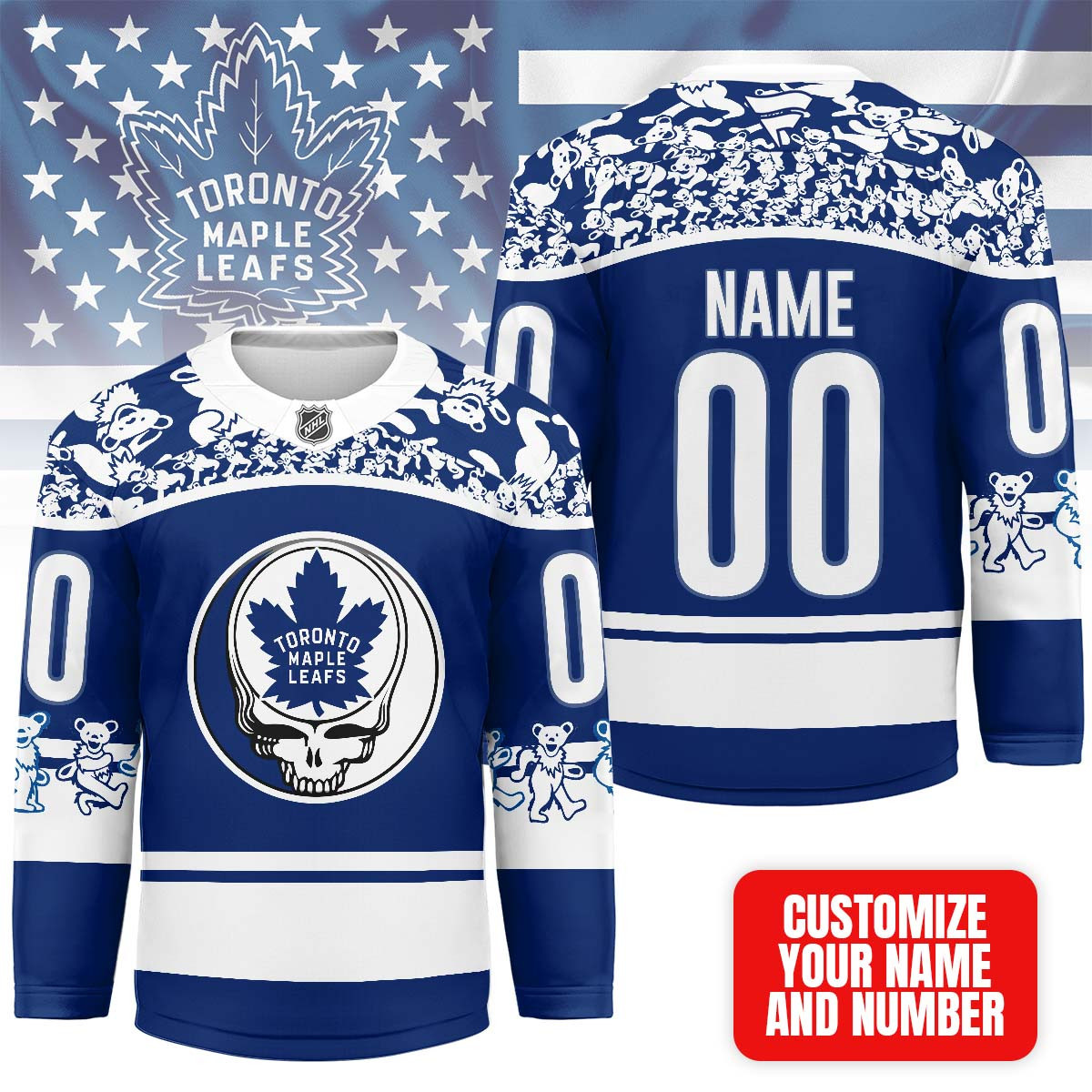 Toronto Maple Leafs | Premium NHL X Grateful Dead Hockey Jersey NP