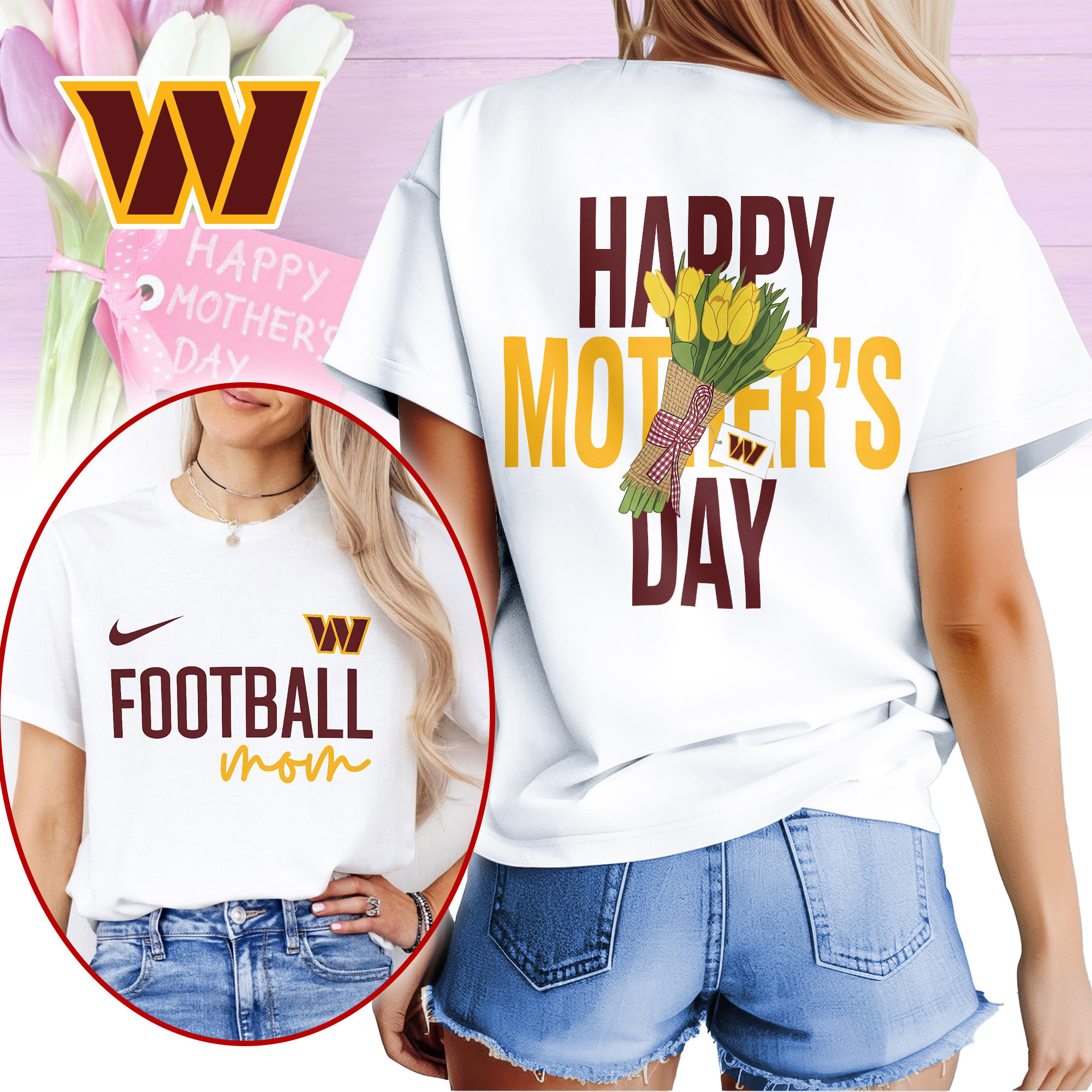 Washington Commanders | Premium NFL Happy Mother Day 3D Shirt NP