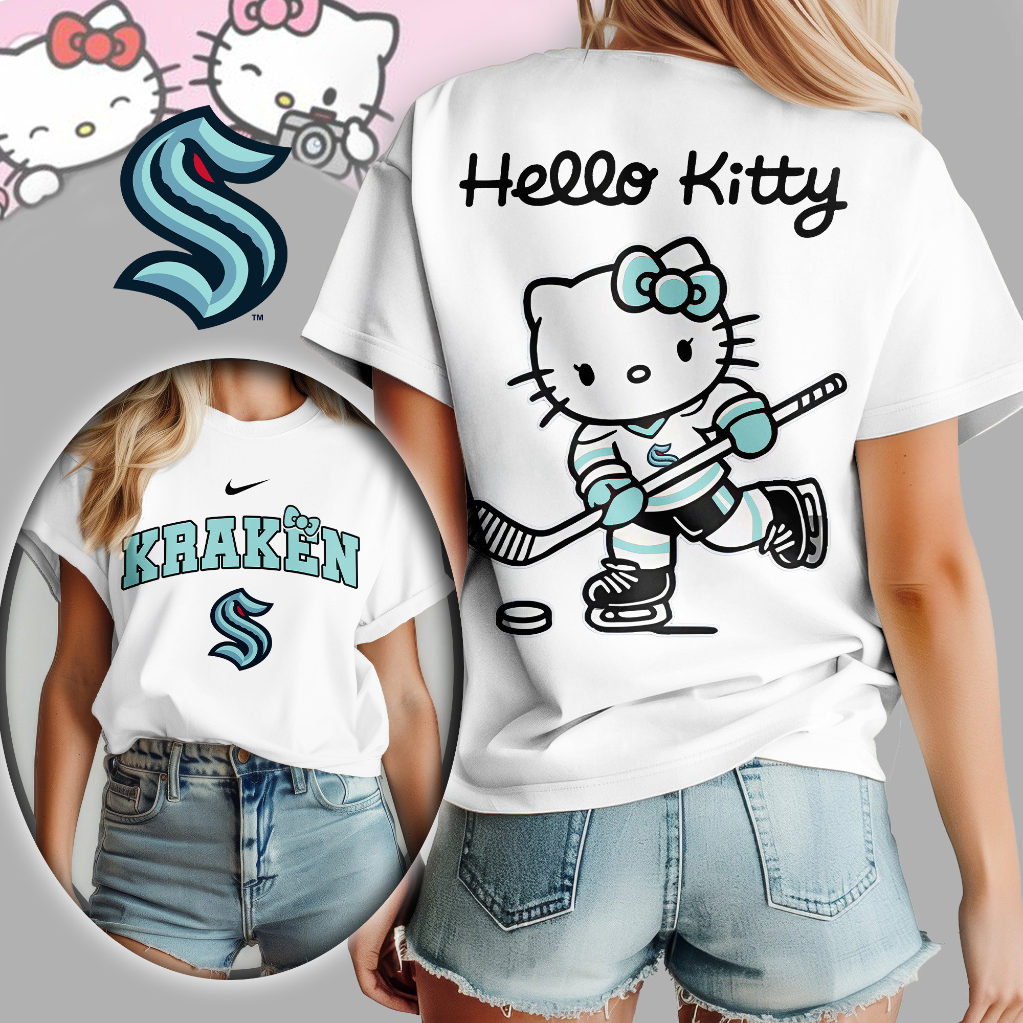 Seattle Kraken | Premium NHL x Hello Kitty Women Shirt TD
