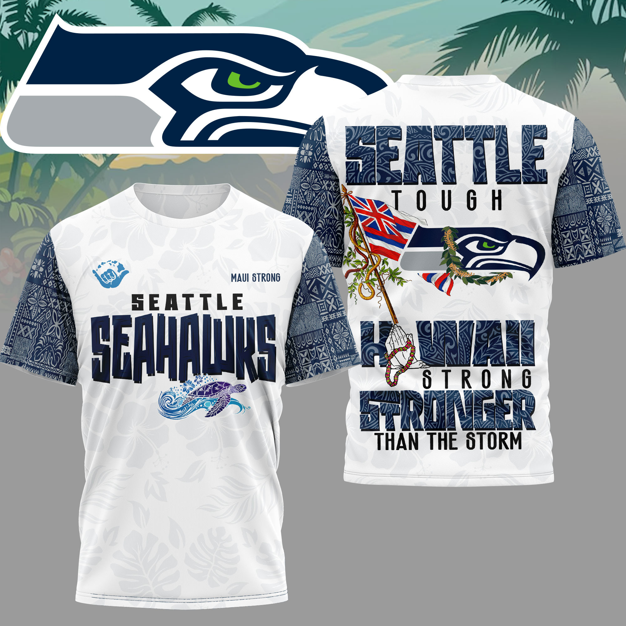 Seattle Seahawks | Premium NFL Hawaii Strong 3D Shirt HY