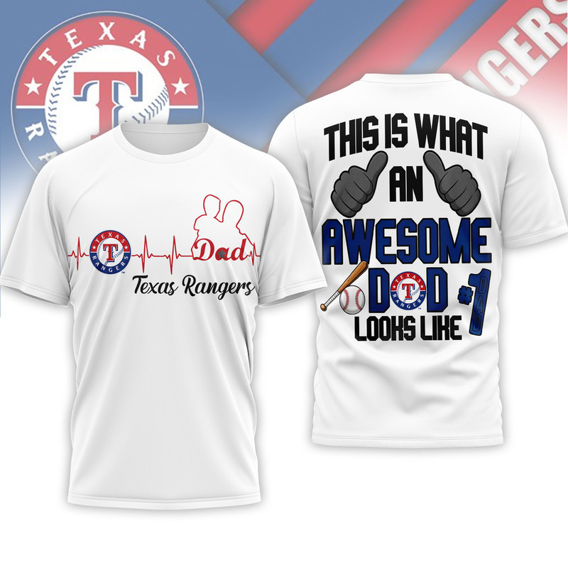Texas Rangers | Premium MLB Father Day Awesome Dad 3D Shirt HY