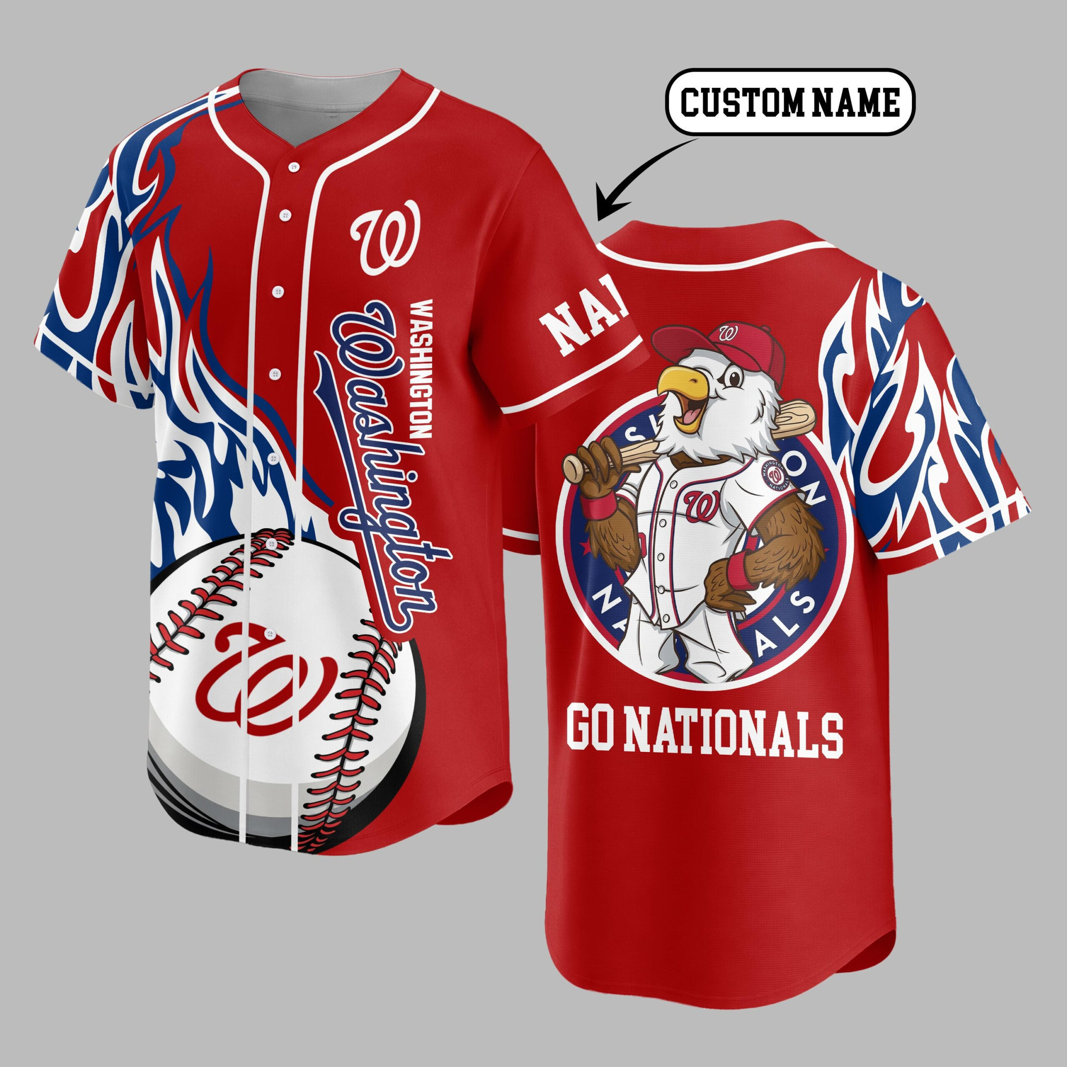 Washington Nationals | Premium MLB Flame Spirit Baseball Jersey