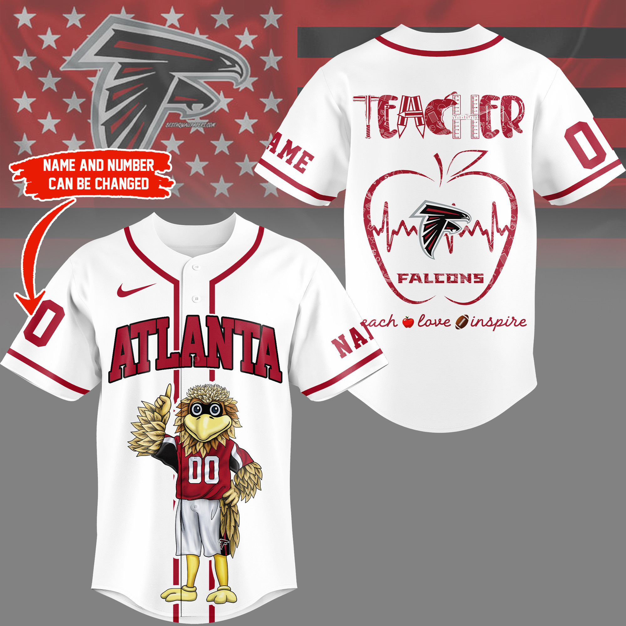 Atlanta Falcons | Premium NFL Teacher Appreciation Month Jersey Shirt NY