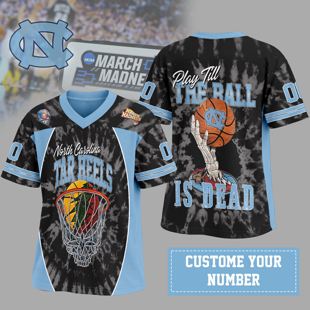 North Carolina Tar Heels | Premium NCAA x Grateful Dead V-neck Baseball Jersey HY