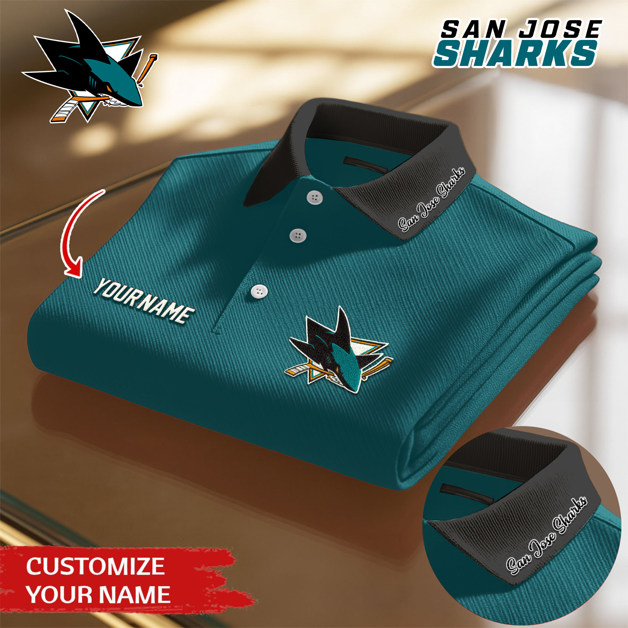San Jose Sharks | Premium NHL Polo Shirt TD