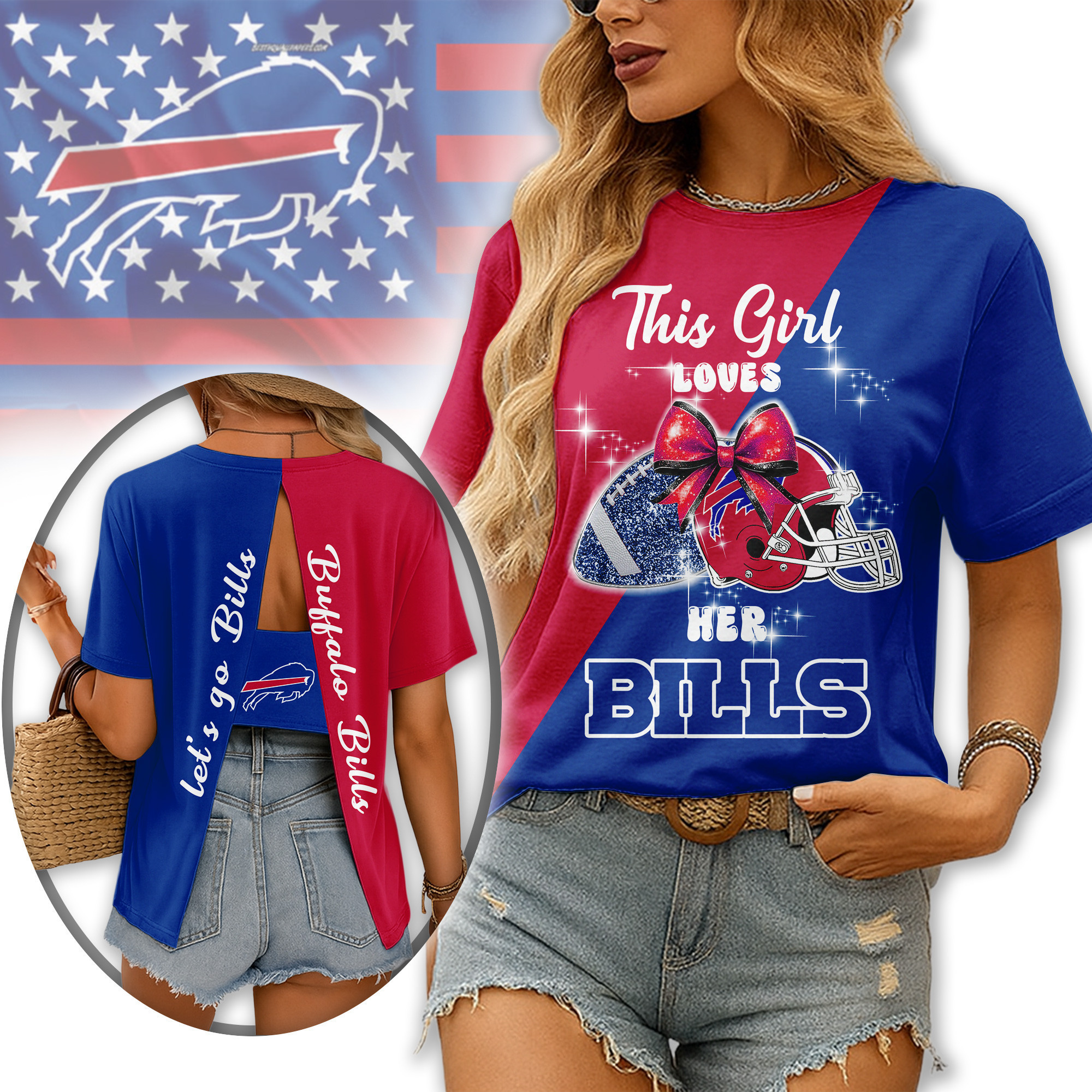 Buffalo Bills | Premium NFL Back Slit Short Sleeve TD